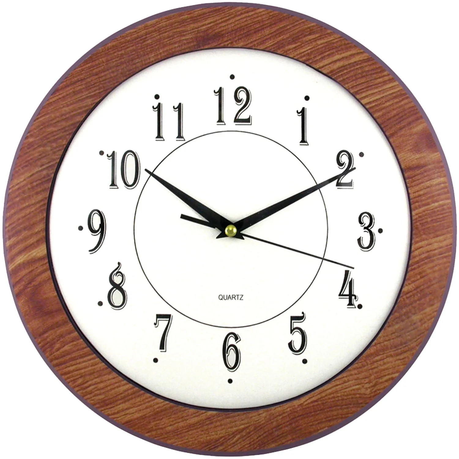 Timekeeper 12-In. Wood Grain Round Wall Clock
