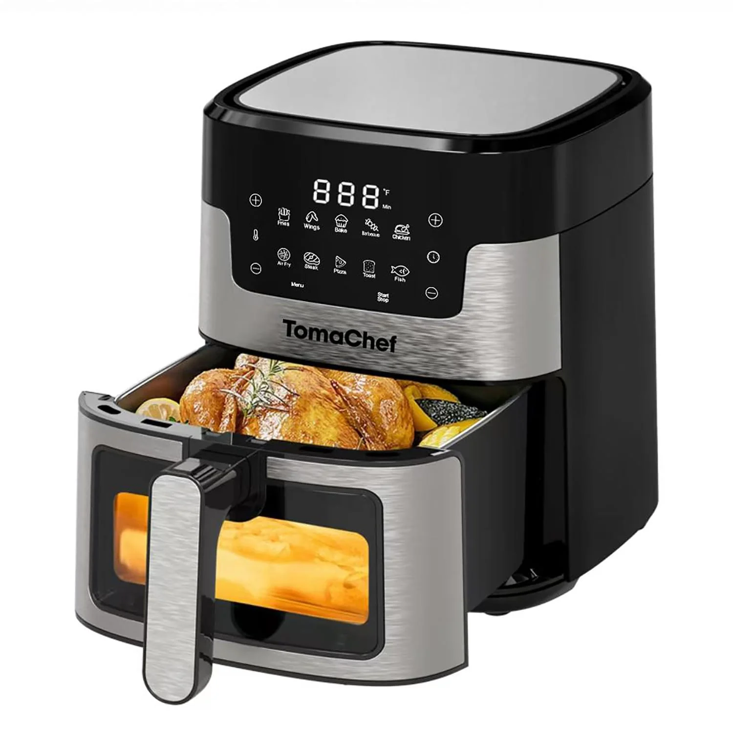 TomaChef 5.3-Qt. 10-in-1 Smart Air Fryer with Visible Window - Image 2