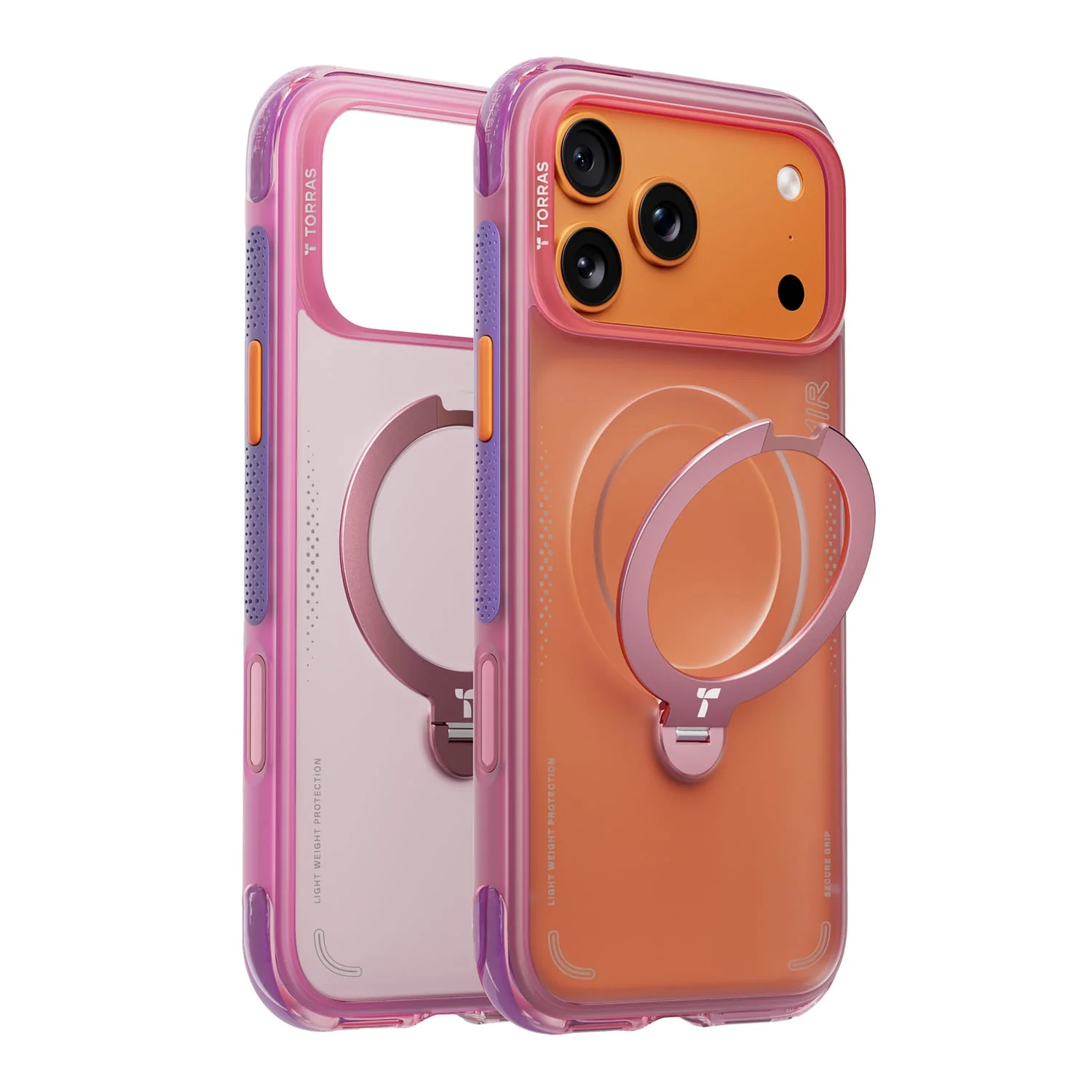 Torras iPhone 17 Pro Max Ostand Spin Air Case, Neon Sunset - Image 5