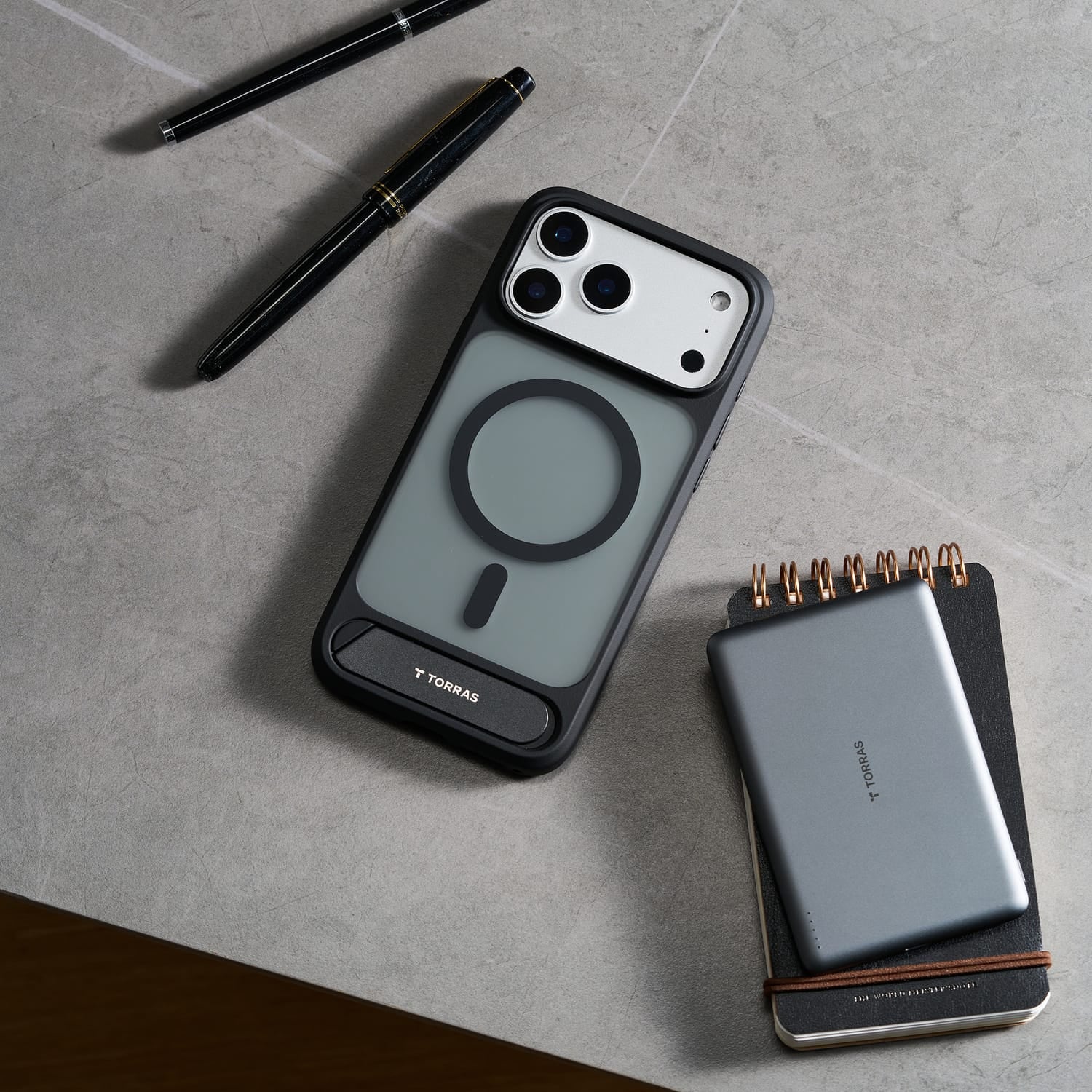 Torras Ostand L1 Professional Multi-Angle Magnetic Stand Case, iPhone 17 Pro Max - Image 2