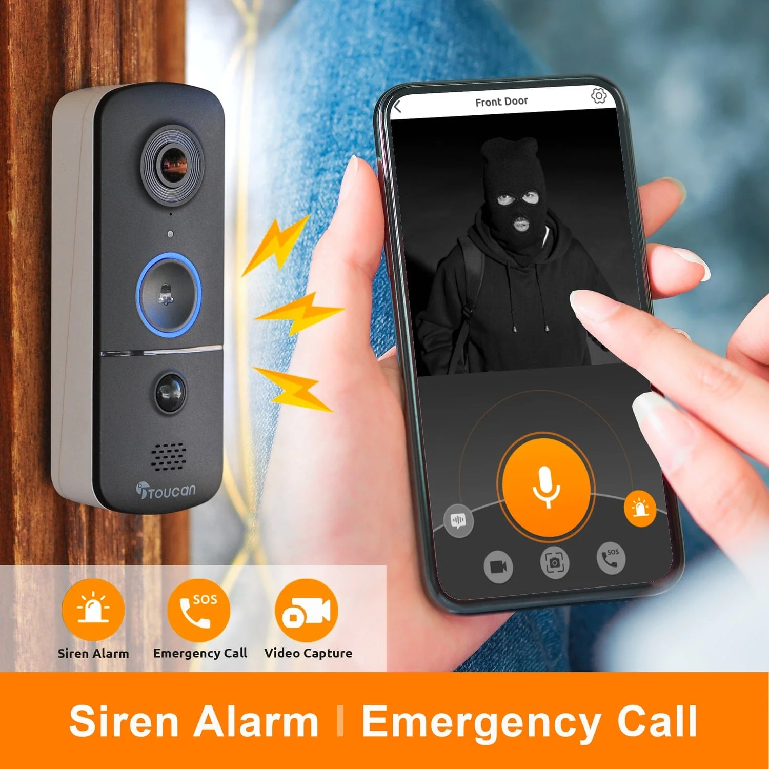 Toucan V3 Wireless 1080p Video Doorbell - No Monthly Fee Required - Image 2