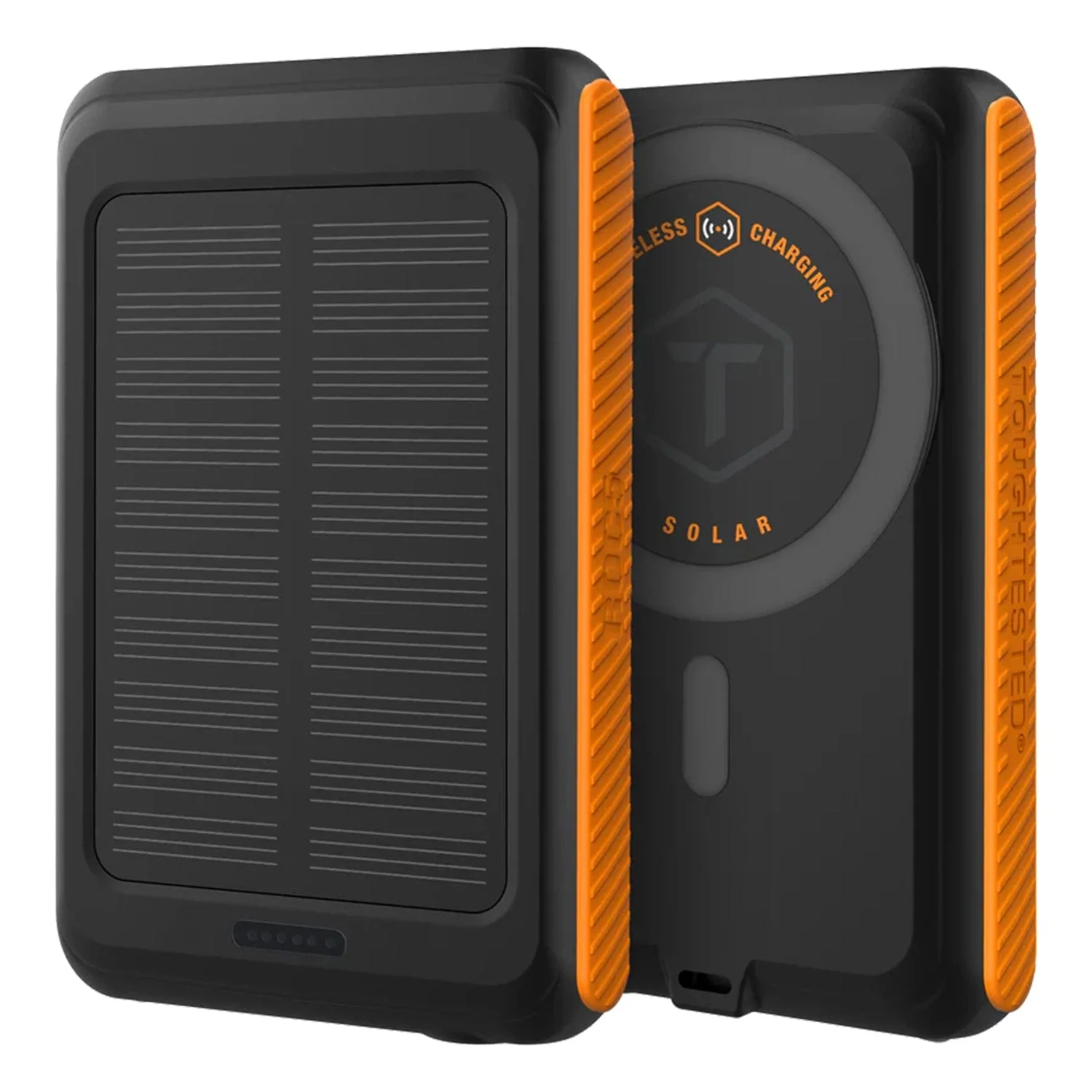 ToughTested ROC 5 MagSafe 5000-mAh Solar Qi Wireless Power Bank with USB-C PD and USB-A Quick-Charge Ports and Flashlight