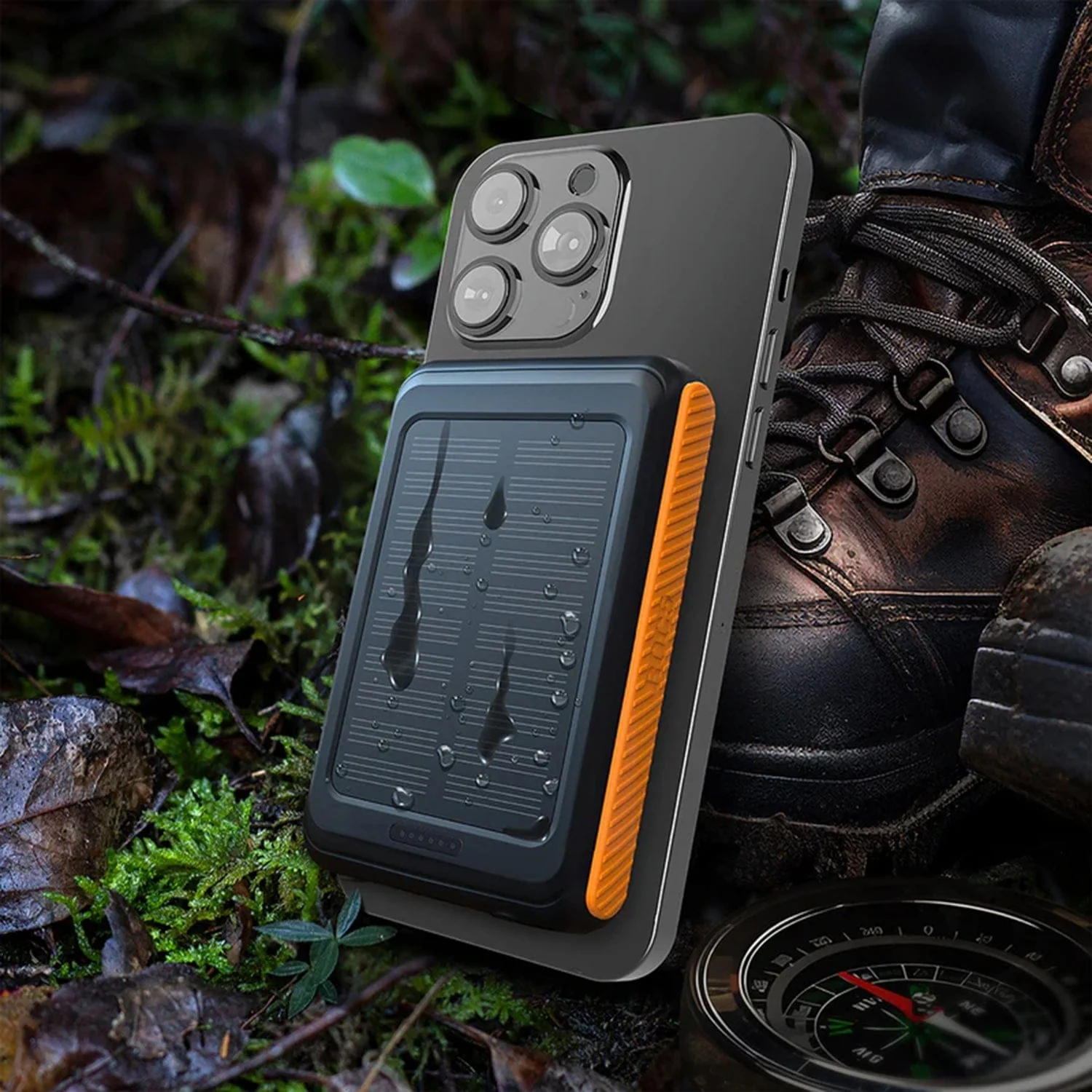 ToughTested ROC 5 MagSafe 5000-mAh Solar Qi Wireless Power Bank with USB-C PD and USB-A Quick-Charge Ports and Flashlight - Image 2