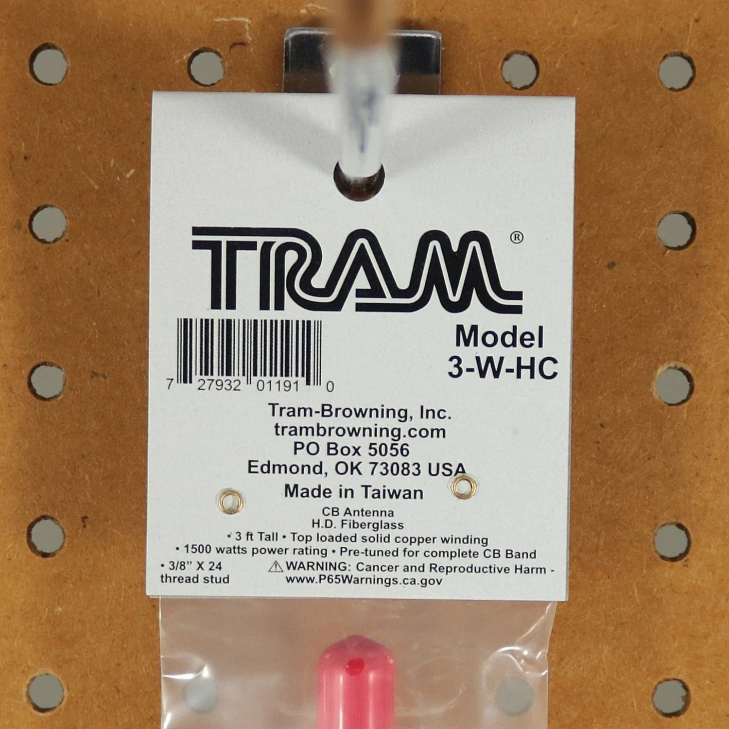 Tram 1500-Watt 26-MHz to 29-MHz Fiberglass Whip CB AM/FM/SSB Antenna, 3 Ft., White - Image 4