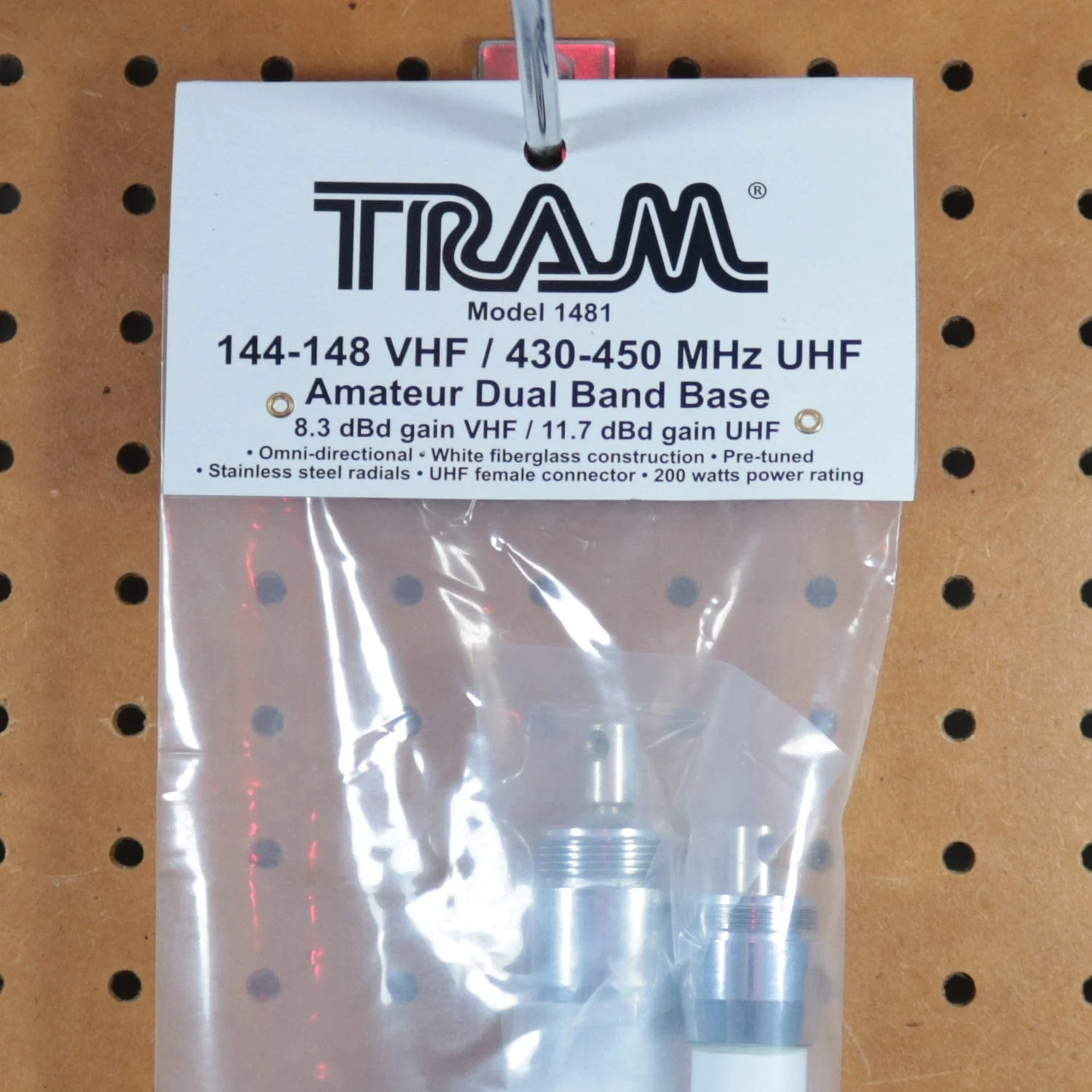 Tram 200-Watt Dual-Band 3-Section Fiberglass Base Antenna with 50-Ohm UHF SO-239 Connector, 17-Ft. Tall, White - Image 5