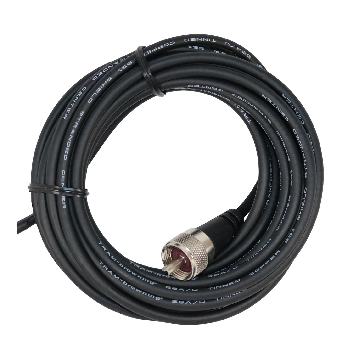 Tram 3-1/4-Inch Black Zinc NMO Magnet Mount with RG58 Coaxial Cable and UHF PL-259 Connector - Image 3