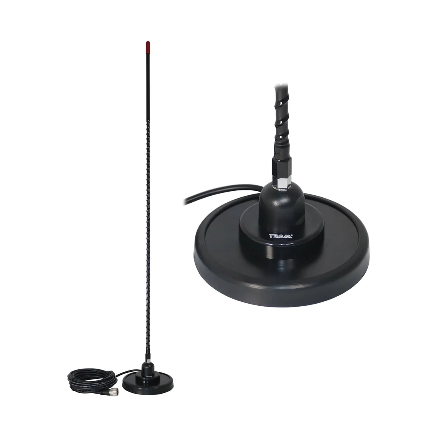 Tram 3-M-B-HC 1500-Watt 26-MHz to 29-MHz 3-Ft. Black Fiberglass Whip CB AM/FM/SSB Magnet-Mount Antenna Kit