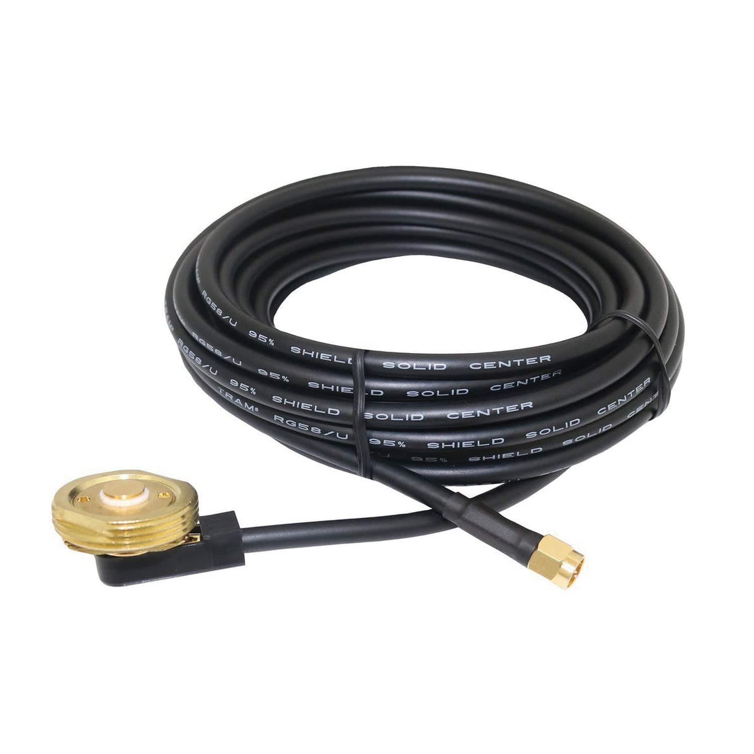 Tram NMO 3/4-Inch Hole Mount with RG58 Cable and SMA-Male Connector - Image 2