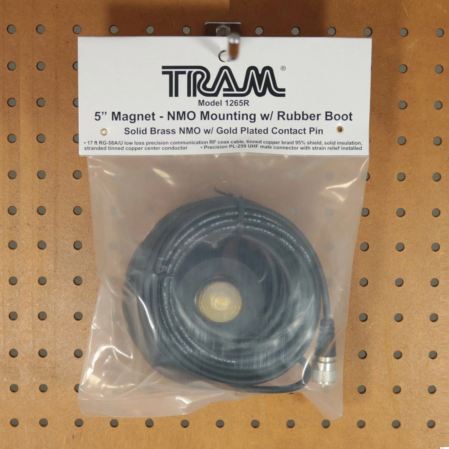 Tram NMO 5-In. Magnet with Soft Rubber Boot, 17 Ft. Cable, PL-259 - Image 5