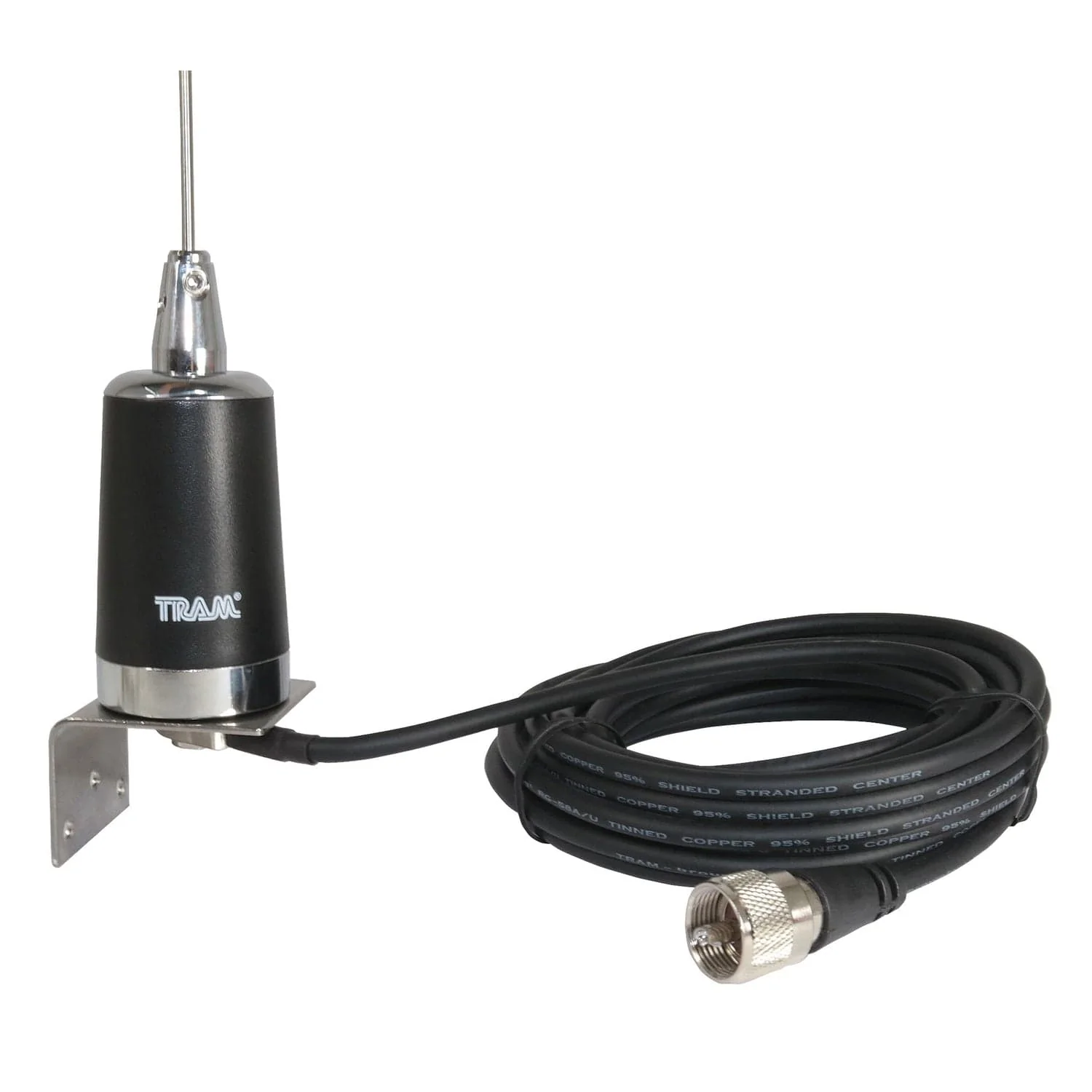 Tram Pre-Tuned 144MHz–148MHz VHF/430MHz–450MHz UHF Dual-Band Amateur Trunk or Hole Mount Antenna Kit with PL-259 Connector - Image 3