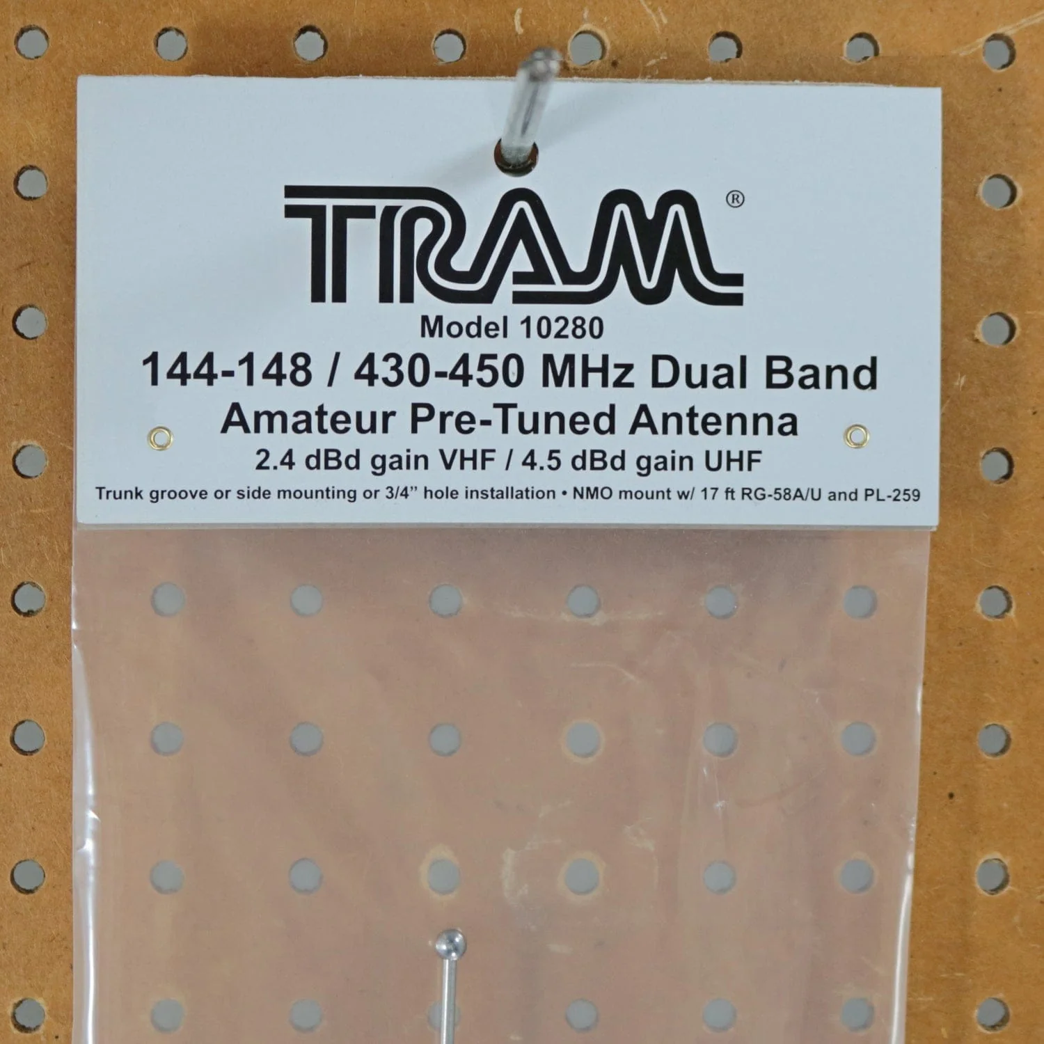 Tram Pre-Tuned 144MHz–148MHz VHF/430MHz–450MHz UHF Dual-Band Amateur Trunk or Hole Mount Antenna Kit with PL-259 Connector - Image 5
