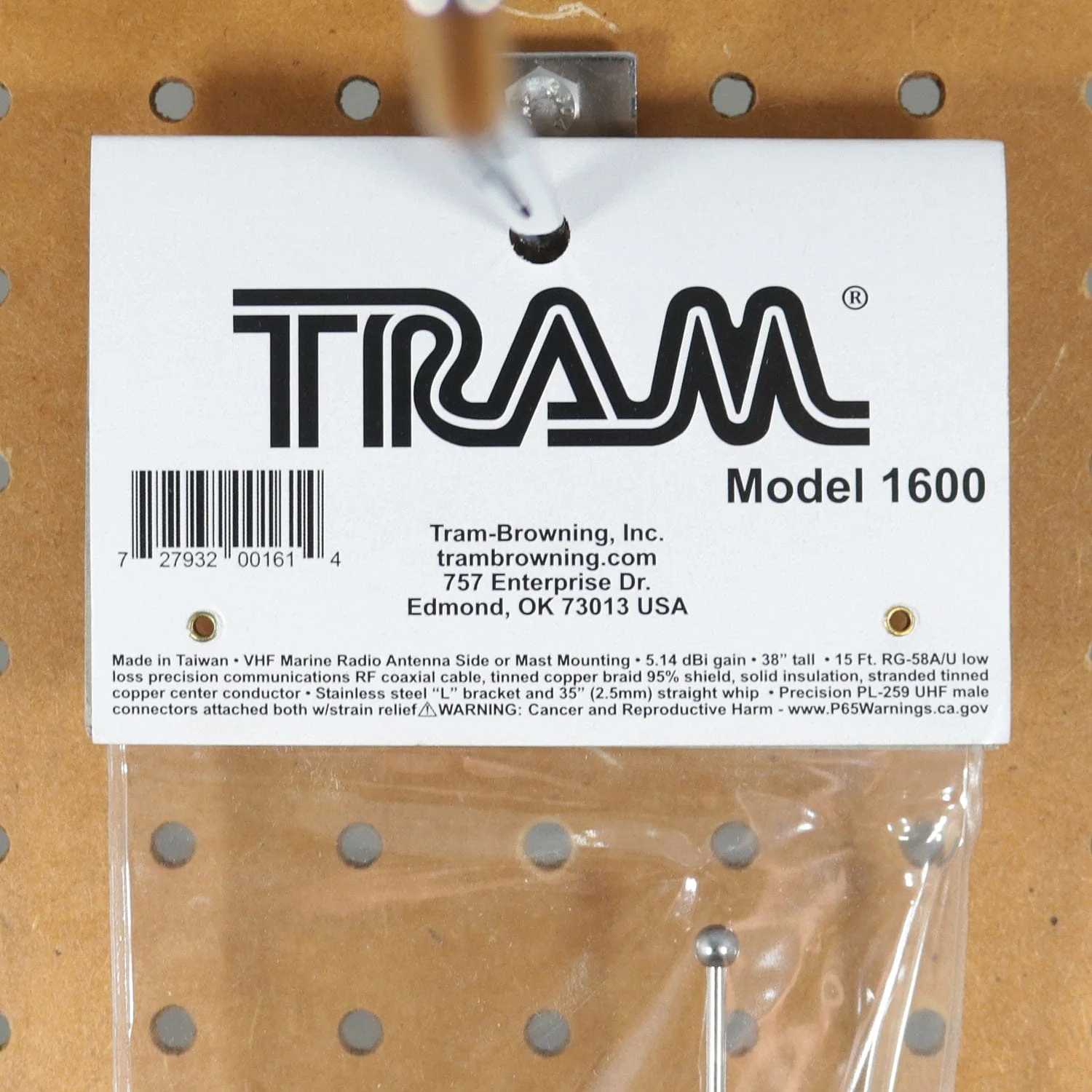 Tram Pretuned VHF 6-dB-Gain Marine L-Bracket-Mount 35-In. Fiberglass Antenna with RG58 Cable and PL-259 Connectors - Image 4