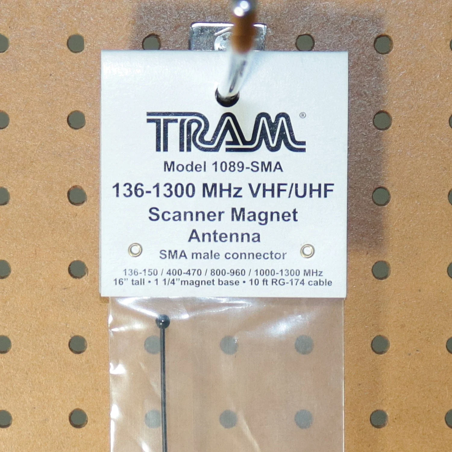 Tram Scanner Mini-Magnet Antenna VHF/UHF/800-MHz to 1300-MHz with SMA-Male Connector - Image 4