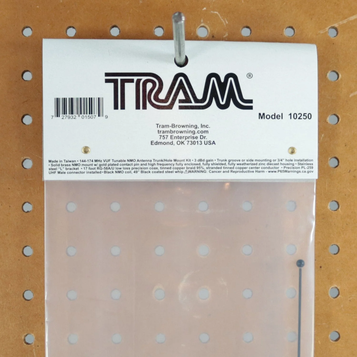 Tram Tunable 144MHzâ174MHz Tunable VHF 3dBd Gain Trunk or Hole Mount Antenna Kit with PL-259 Connector - Image 3