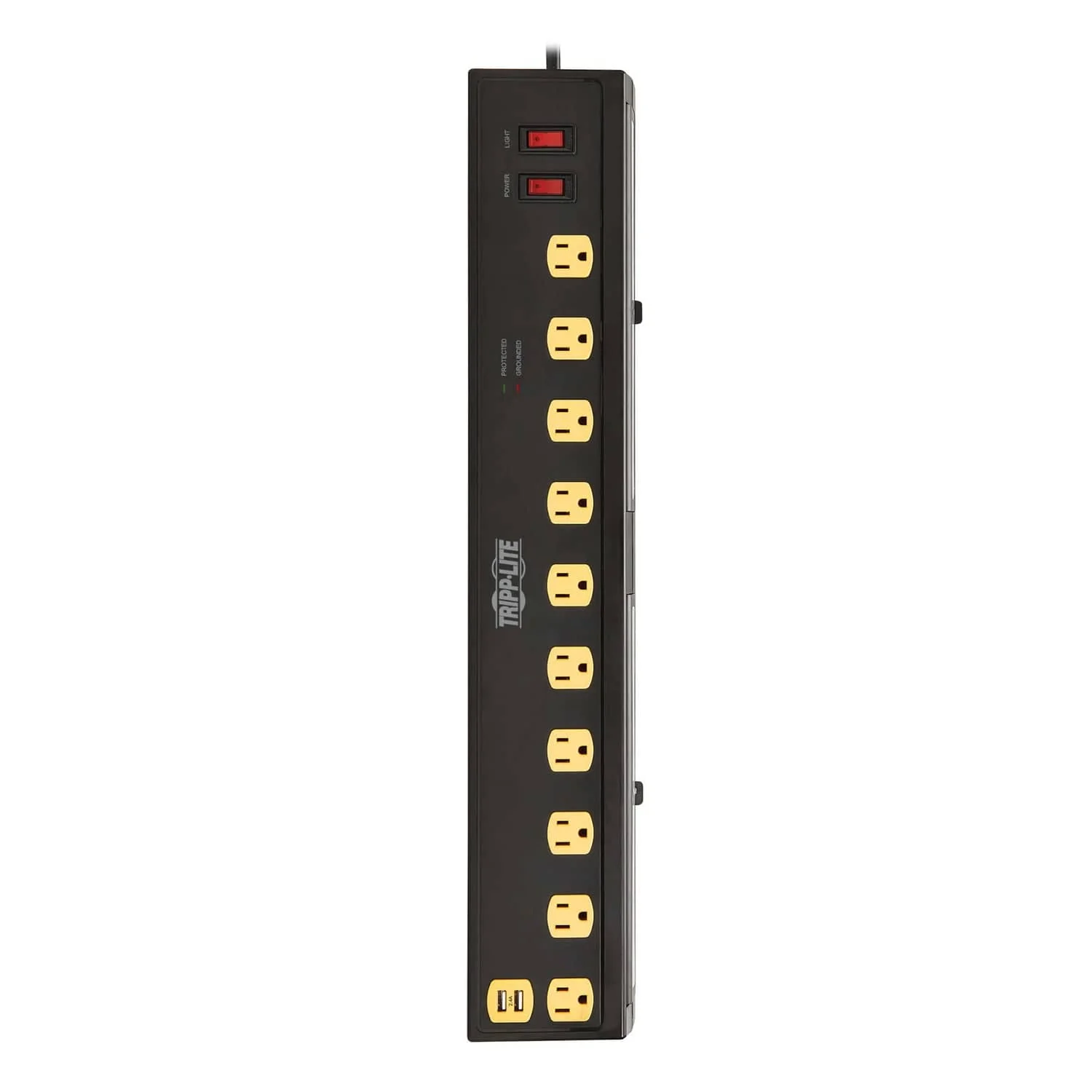 Tripp Lite by Eaton 10-AC Outlet and 2-USB Port 1350-Joules Protect It! Surge Protector Power Strip with Swivel Light Bars, 6-Ft. Cord, TLP1006USB - Image 2