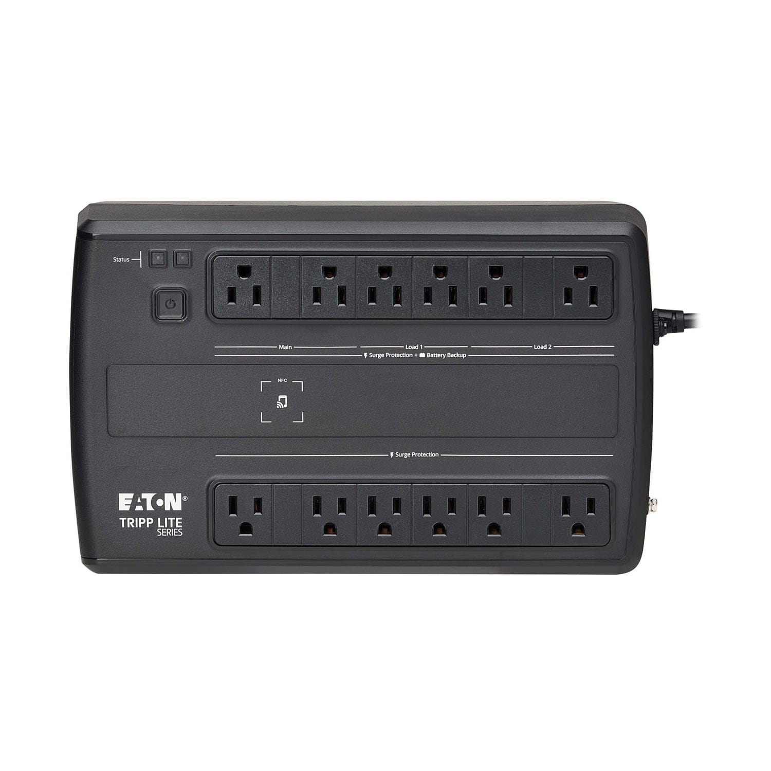 Tripp Lite by Eaton 12-AC Outlet and LAN/Coax 750VA/450W Cloud-Connected Line-Interactive Desktop UPS, AVR, 316-Joules Surge Protection, 5-Ft. Cord - Image 2