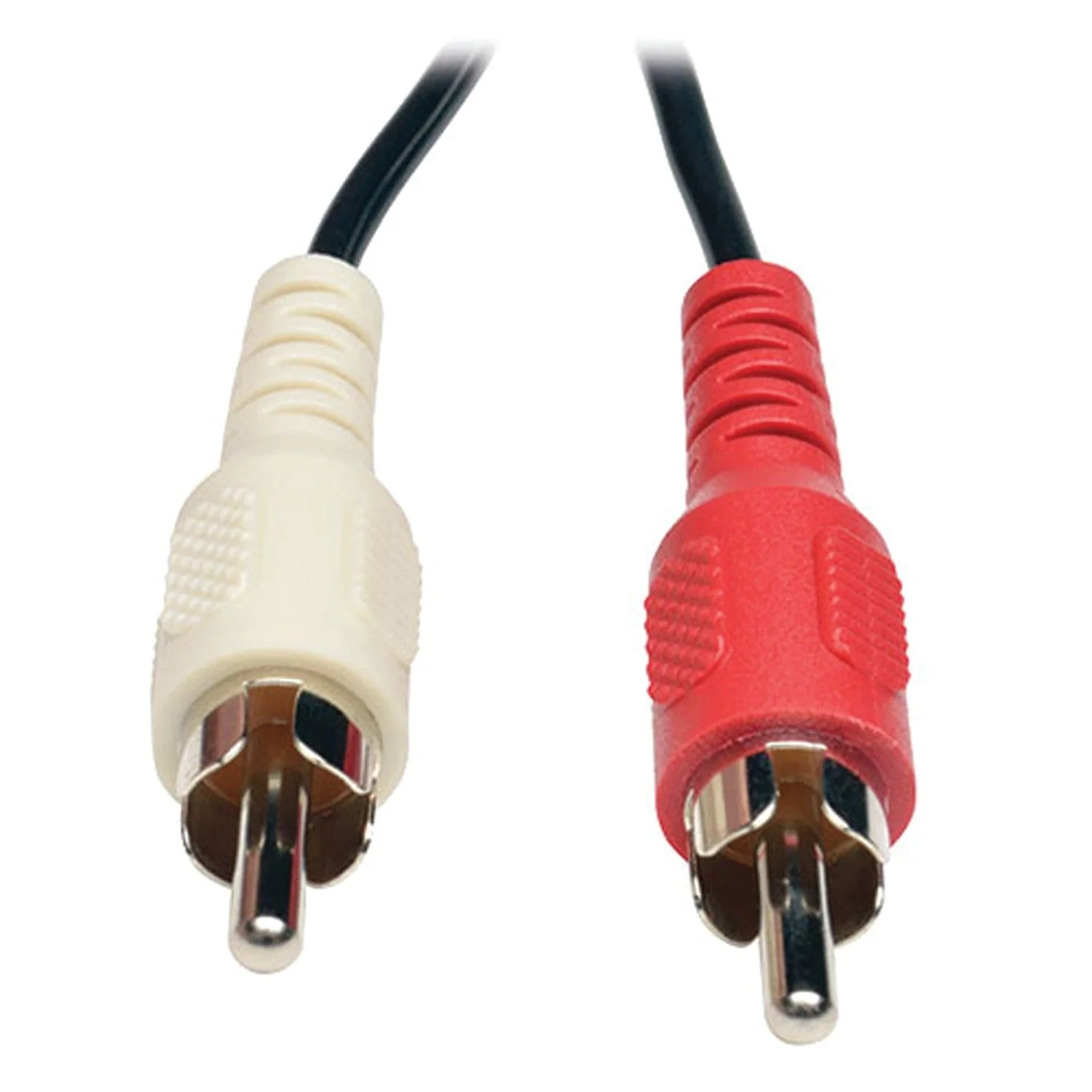 Tripp Lite by Eaton 3.5-mm Female to 2 RCA Male Stereo Audio Y-Splitter Adapter Cable, Black with Color-Coded RCA Jacks, 6 In., TRPP31606N - Image 3