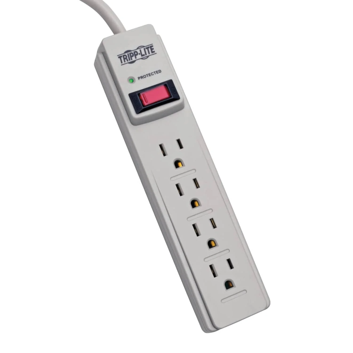 Tripp Lite by Eaton 4-AC Outlet 450-Joules Protect It! Home Computer Surge Protector Power Strip, 4-Ft. Cord with Straight Plug, TLP404 - Image 3