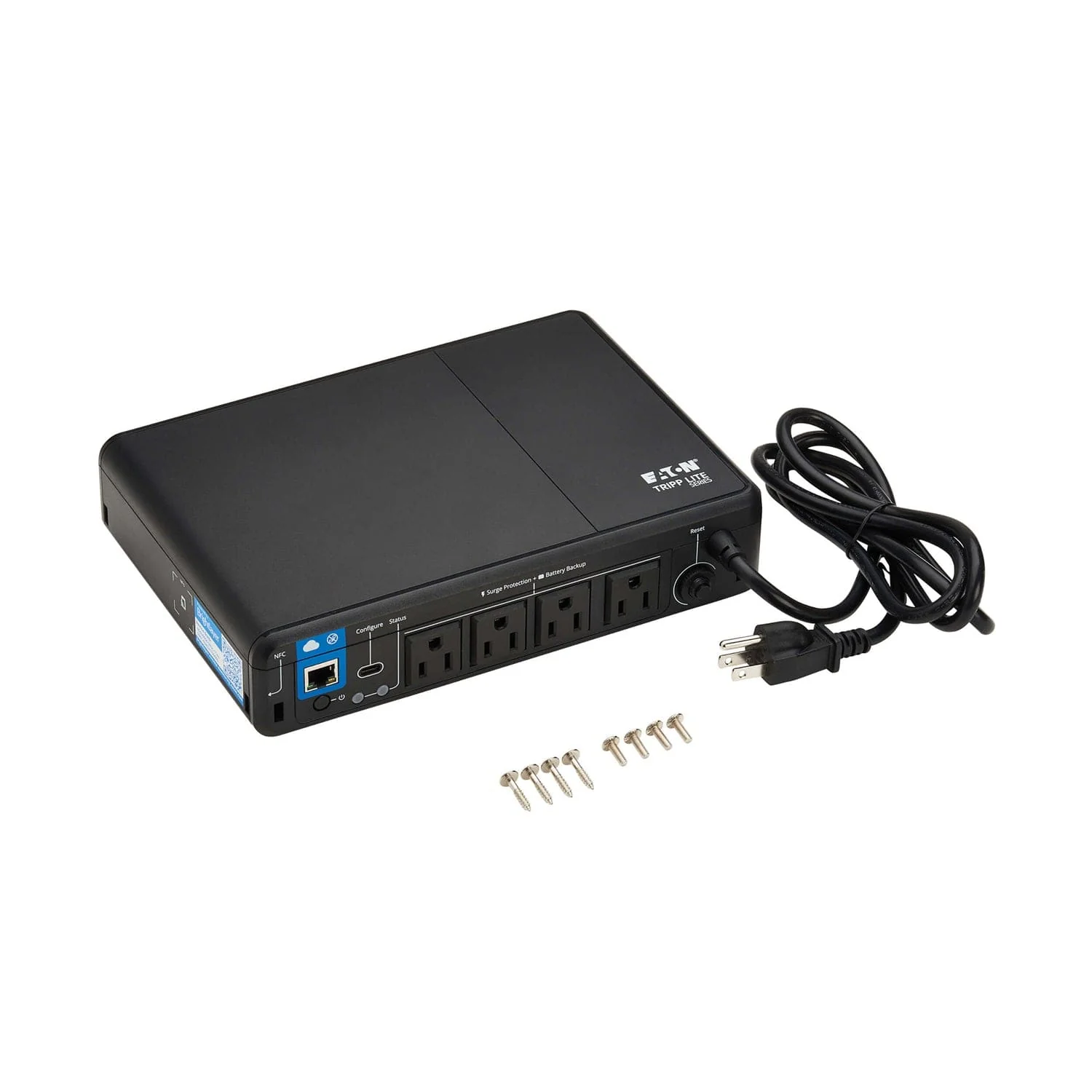 Tripp Lite by Eaton 4-AC Outlet 600-VA/300-Watt PC/Network/POS Cloud-Connected Desktop UPS with 190-Joules Surge Protection, 5-Ft. Cord, BC600RNC - Image 5