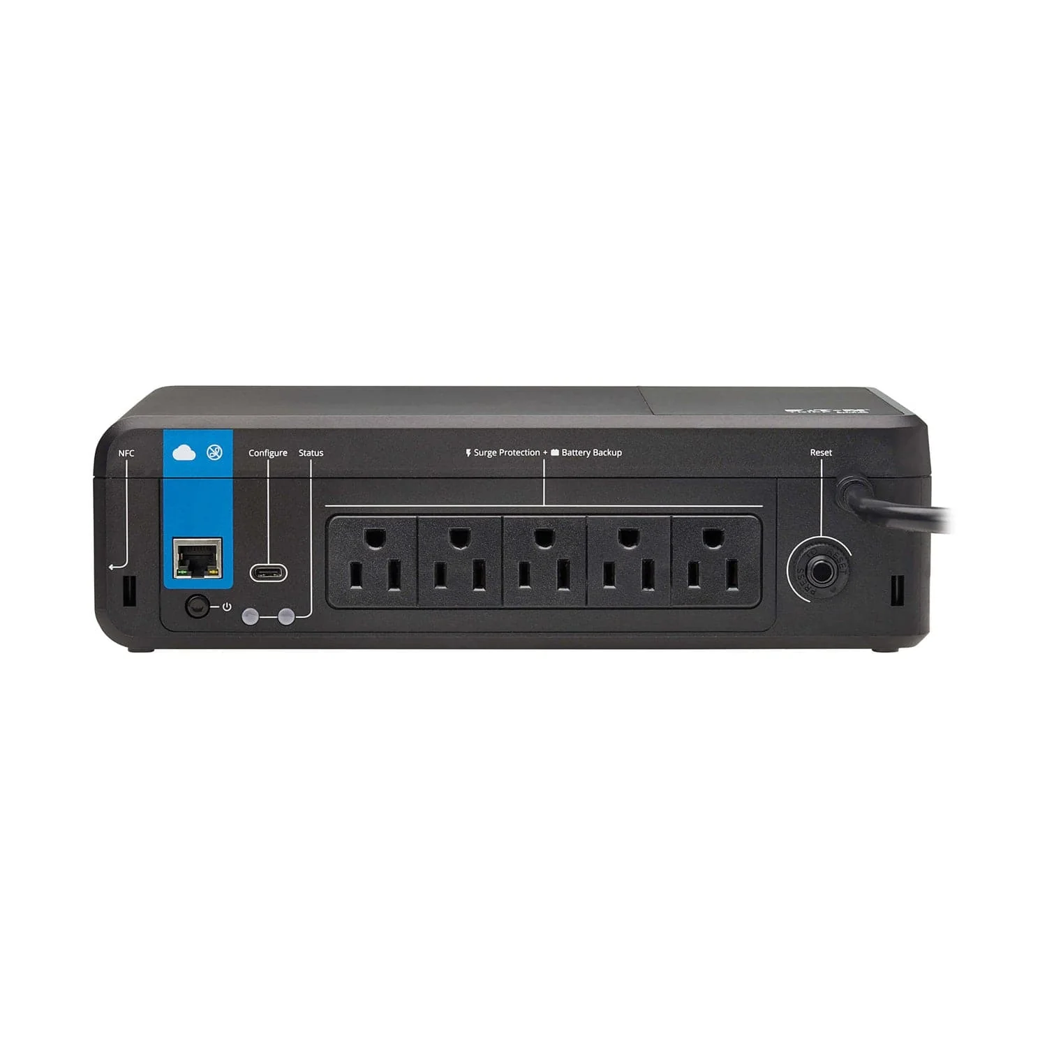 Tripp Lite by Eaton 5-AC Outlet 850-VA/450-Watt PC/Network/POS Cloud-Connected Desktop UPS with 190-Joules Surge Protection, 5-Ft. Cord, BC850RNC - Image 3