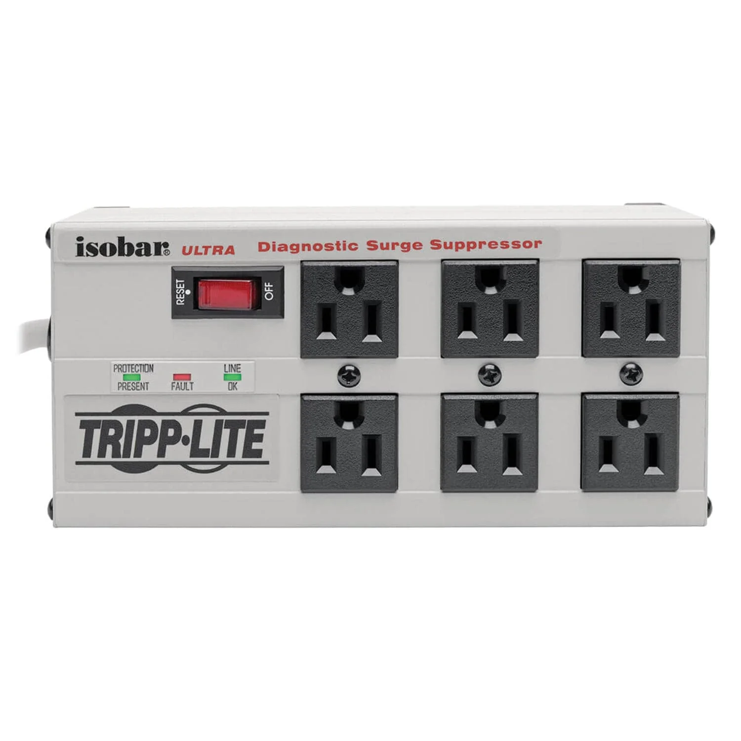 Tripp Lite by Eaton 6-AC Outlet 3330-Joules Isobar Metal Surge Protector Power Strip, 6-Ft. Cord with Right-Angle Plug, ISOBAR6ULTRA - Image 5