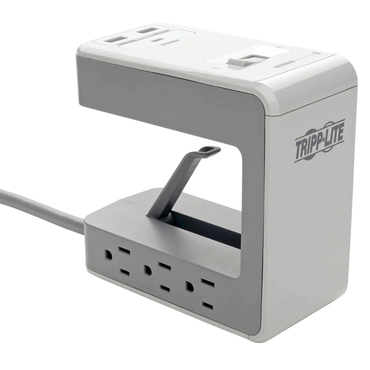 Tripp Lite by Eaton 6-AC Outlet and 3-USB Port 1080-Joules Protect It! Surge Protector Desk Clamp, 8-Ft. Pivoting Cord, TLP648USBC - Image 4