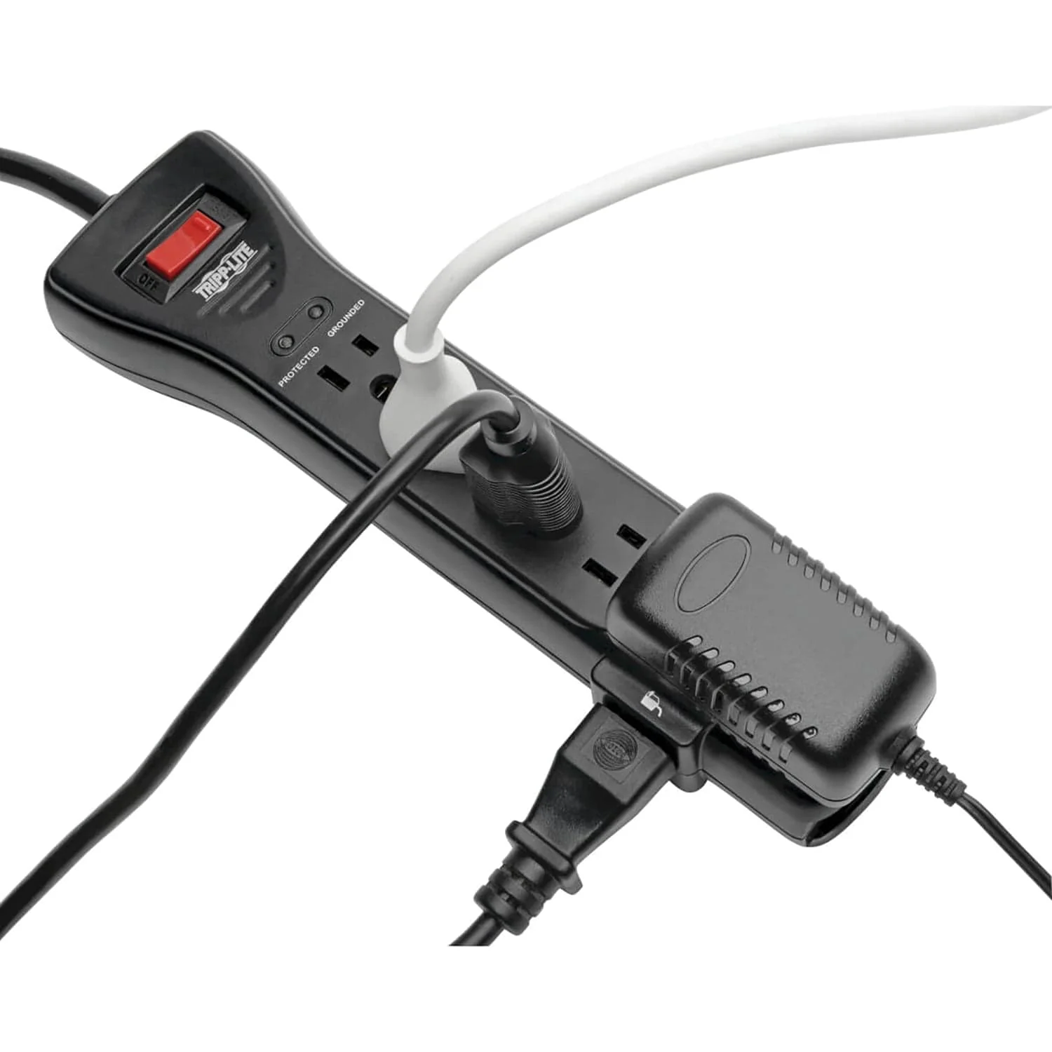 Tripp Lite by Eaton 7-AC Outlet 2160-Joules Protect It! Surge Protector Power Strip with Right-Angle Plug, 25 Ft., Black - Image 4
