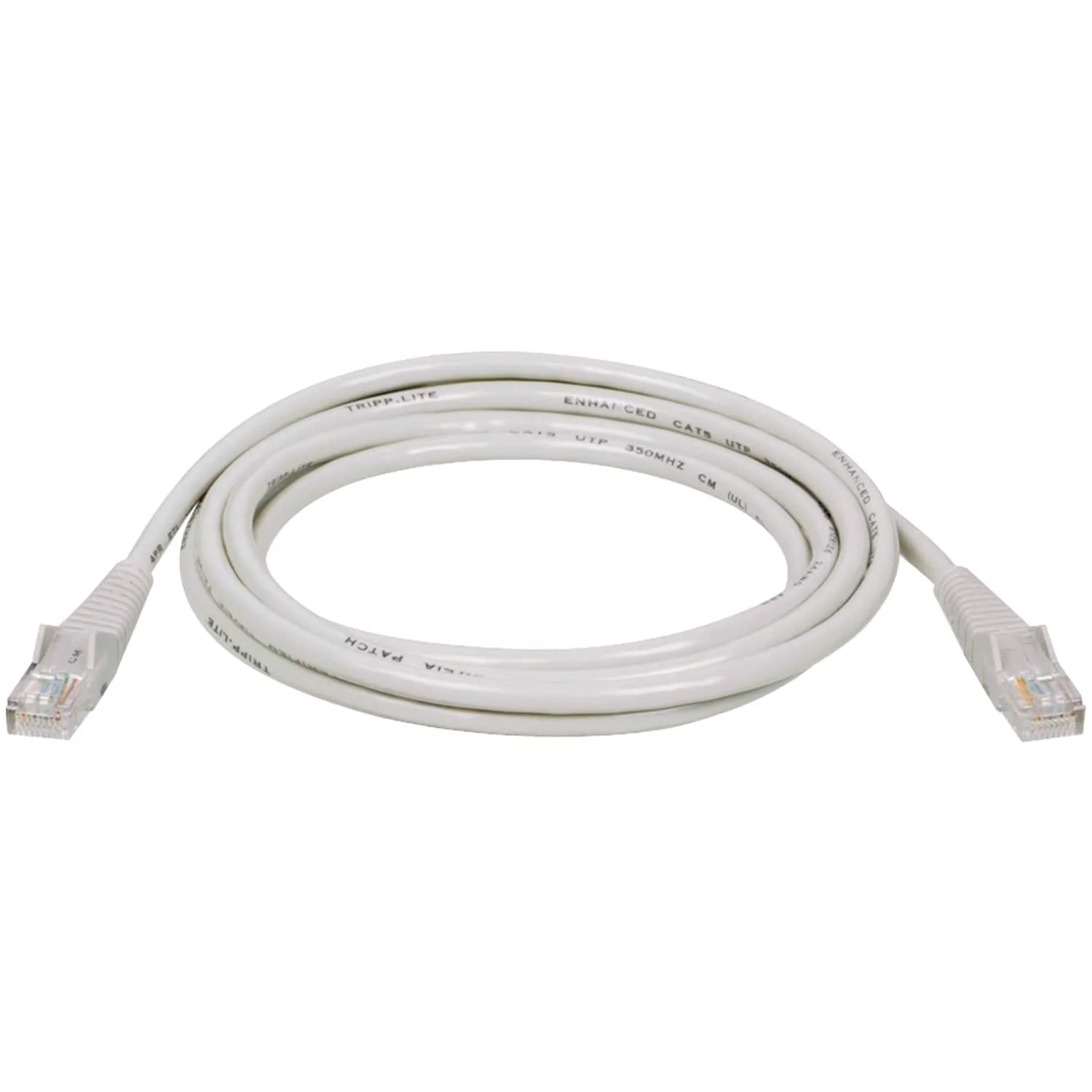 Tripp Lite by Eaton CAT-6 Gigabit Snagless Molded Stranded UTP Ethernet Cable, 7 Ft., White - Image 2