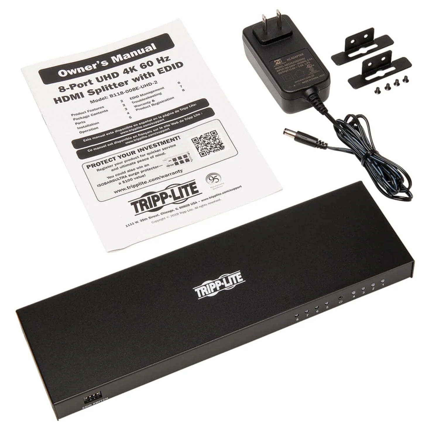 Tripp Lite by Eaton HDMI Splitter, 4K at 60 Hz, 8 Ports, B118-008E-UHD-2 - Image 4