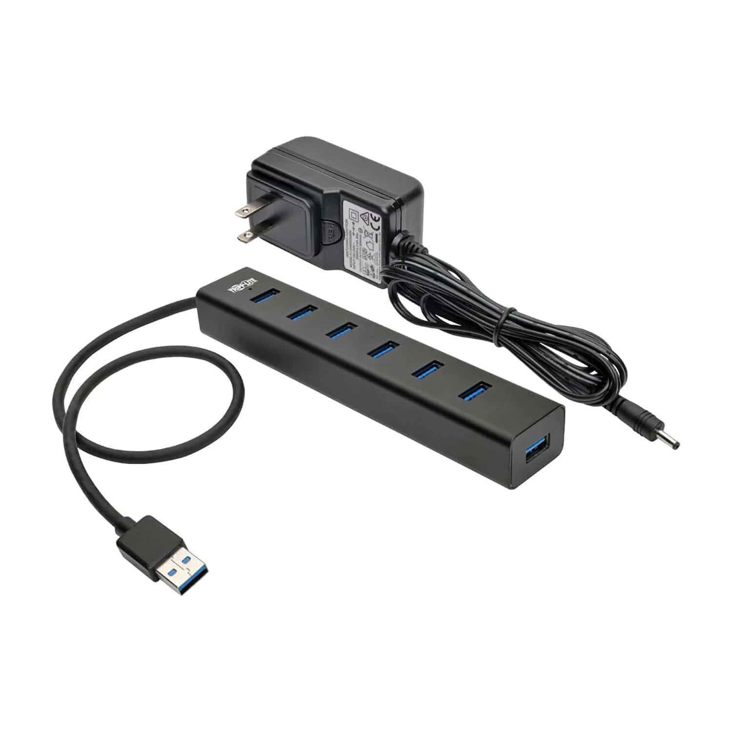 Tripp Lite by Eaton Portable USB 3.0 SuperSpeed 5-Gbps Mini Hub, 7 Ports, Aluminum, U360-007-AL - Image 3