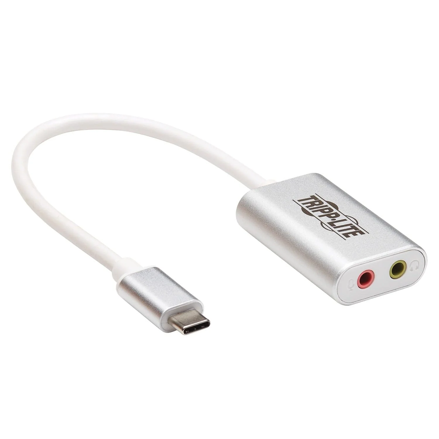 Tripp Lite by Eaton USB-C to 3.5-mm Stereo Audio Adapter, Silver, U437-002