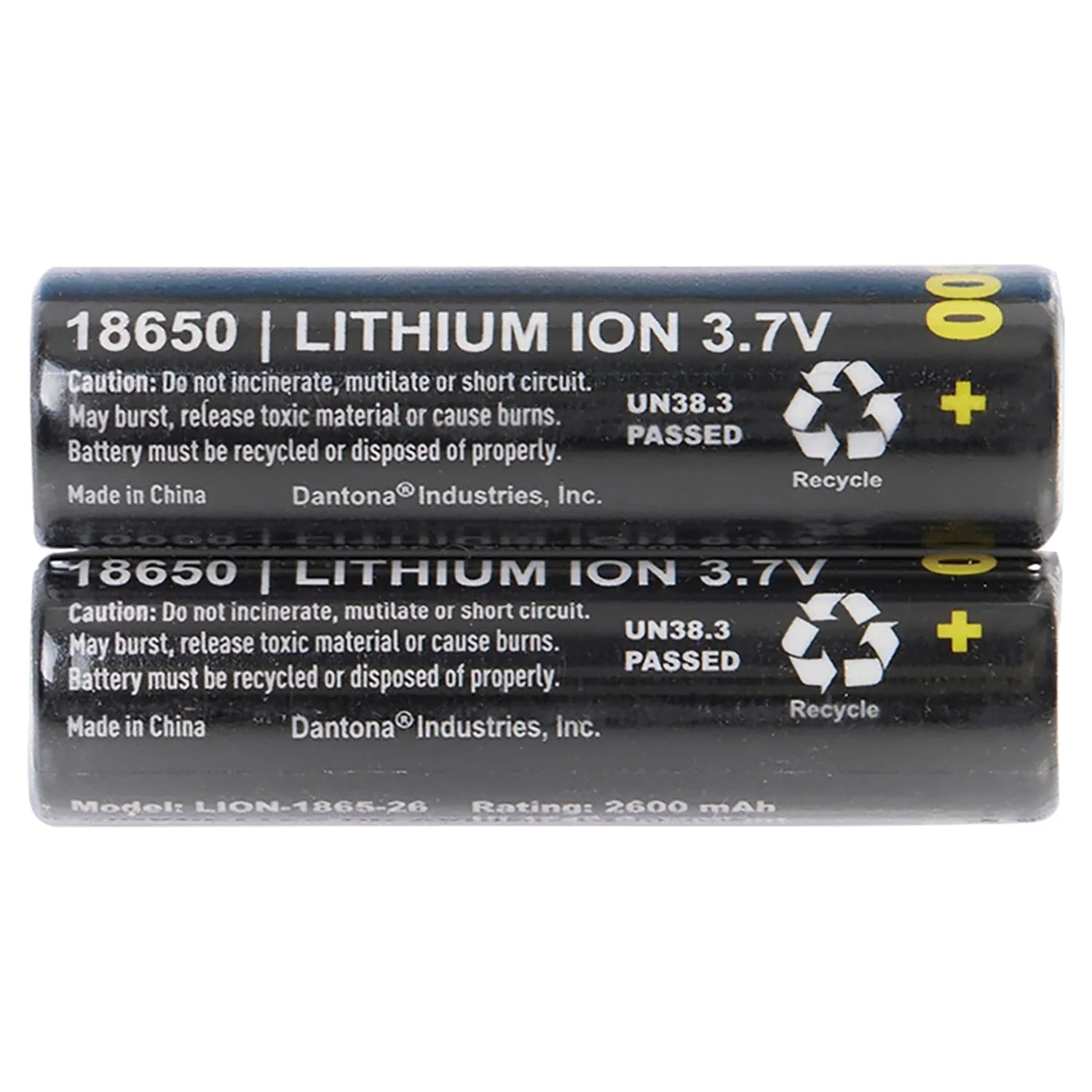 Ultralast 2600 mAh 18650 Retail Blister-Carded Rechargeable Batteries, 2 Pack - Image 2