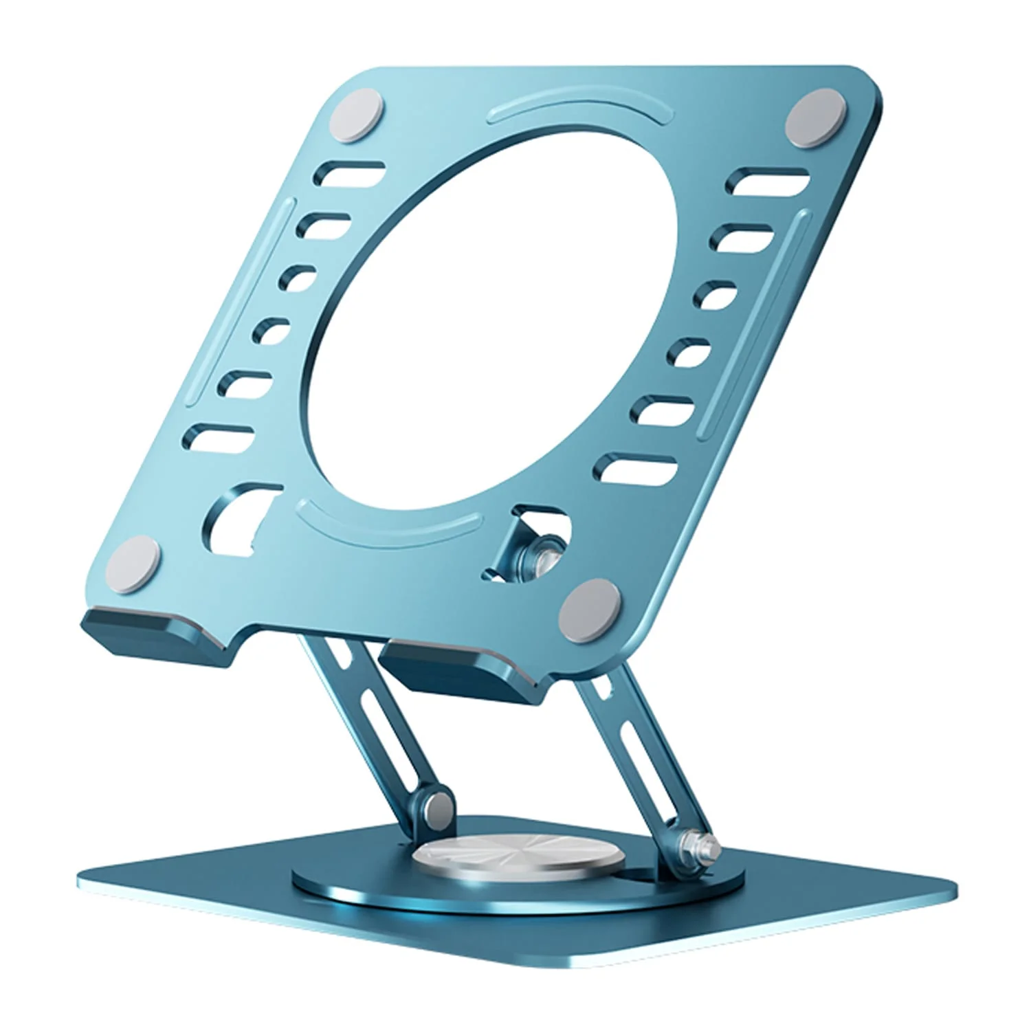 Uncaged Ergonomics Adjustable Swivel Laptop Stand for Desk, Ocean Blue
