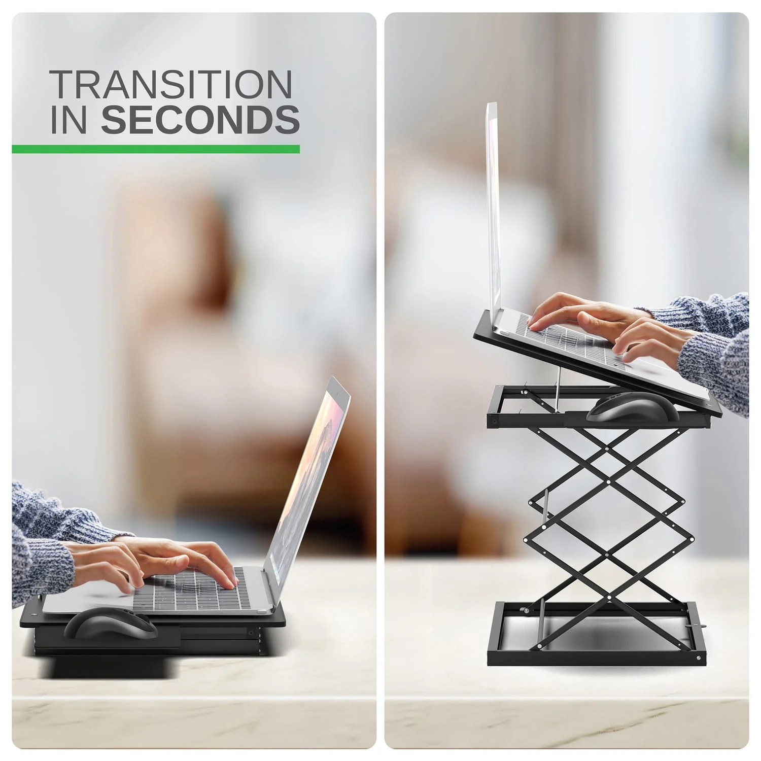 Uncaged Ergonomics CD4 Adjustable Standing Desk Converter for Laptops - Image 5