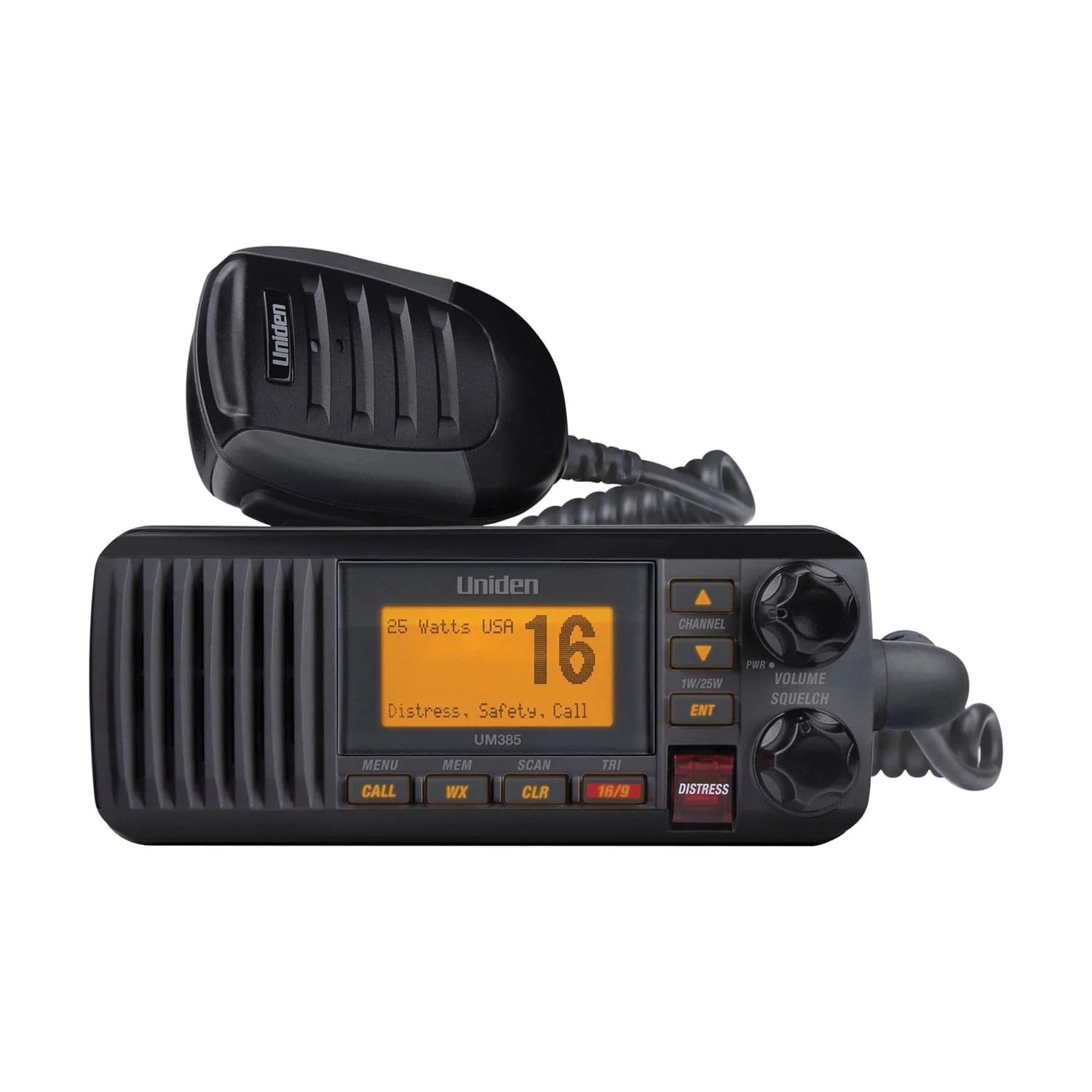 Uniden 25-Watt Fixed-Mount VHF Marine Radio with DSC, UM385, Black - Image 2