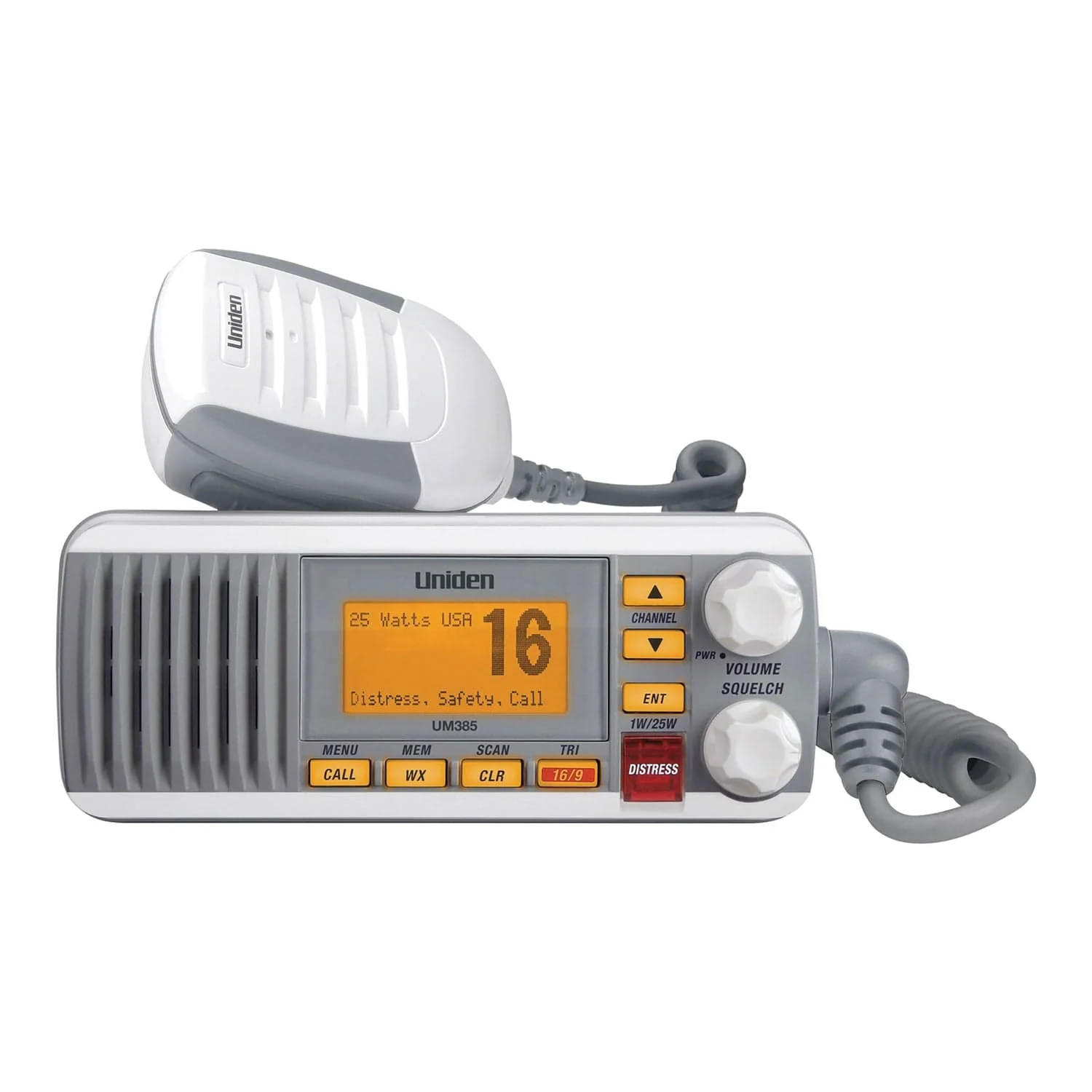 Uniden 25-Watt Fixed-Mount VHF Marine Radio with DSC, UM385, White - Image 2