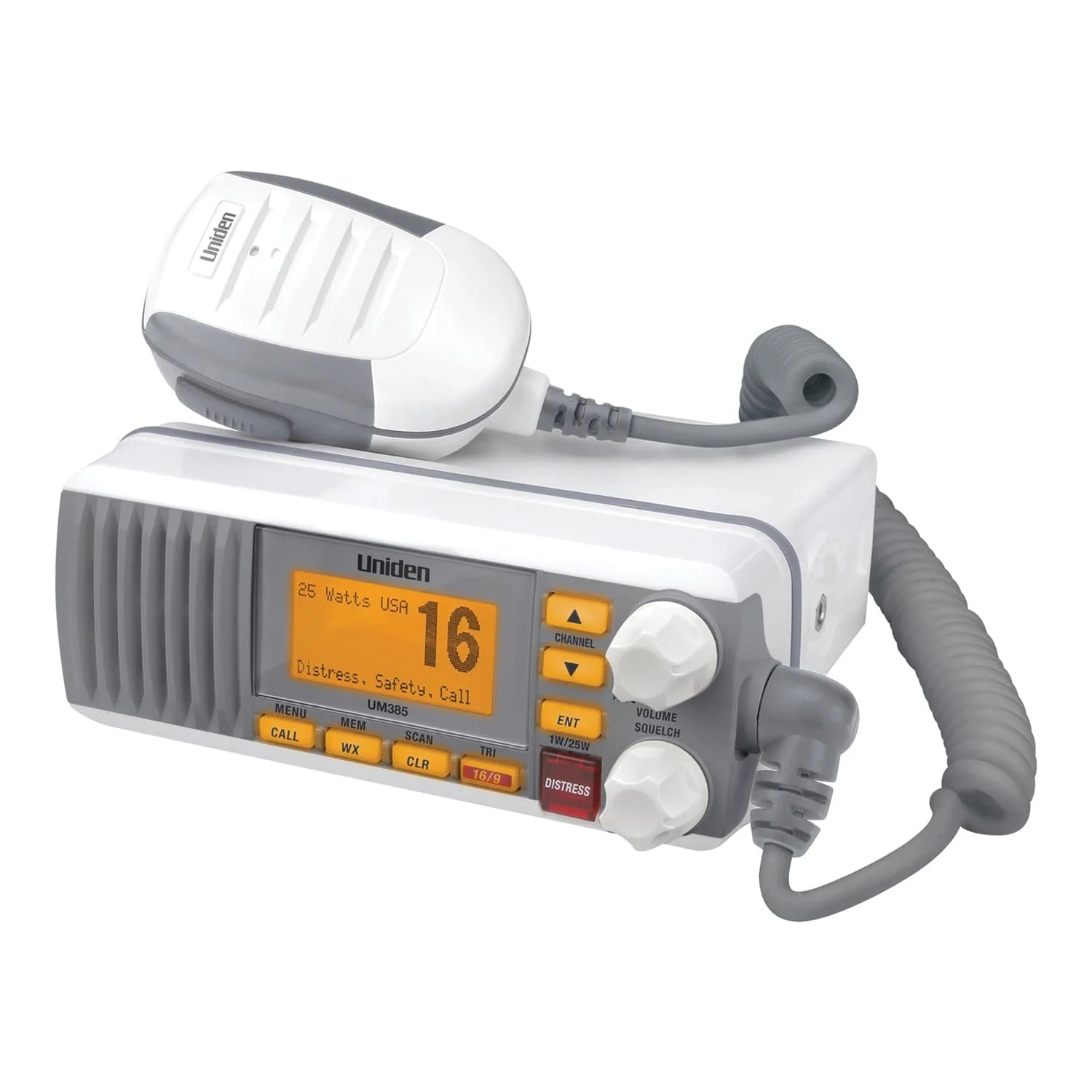 Uniden 25-Watt Fixed-Mount VHF Marine Radio with DSC, UM385, White - Image 3
