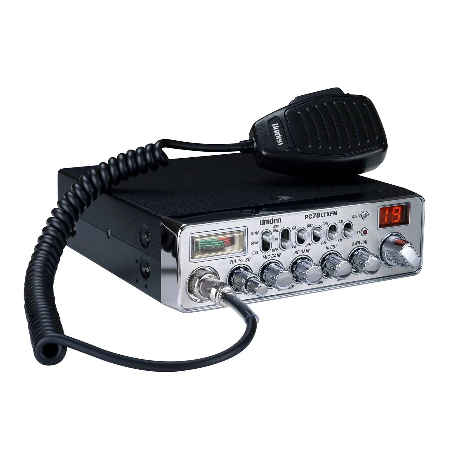 Uniden 40-Channel CB Radio, AM/FM Transmit and Receive with Integrated SWR Antenna, PC78LTXFM - Image 5
