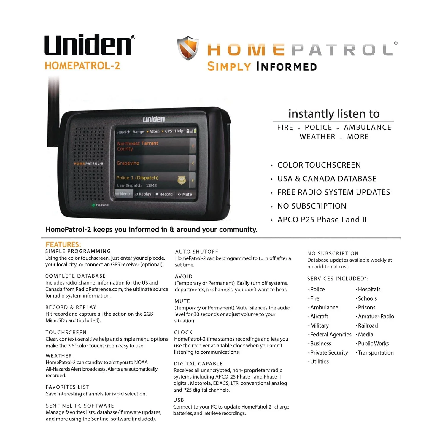 Uniden HomePatrol 2 Handheld Scanner - Image 4