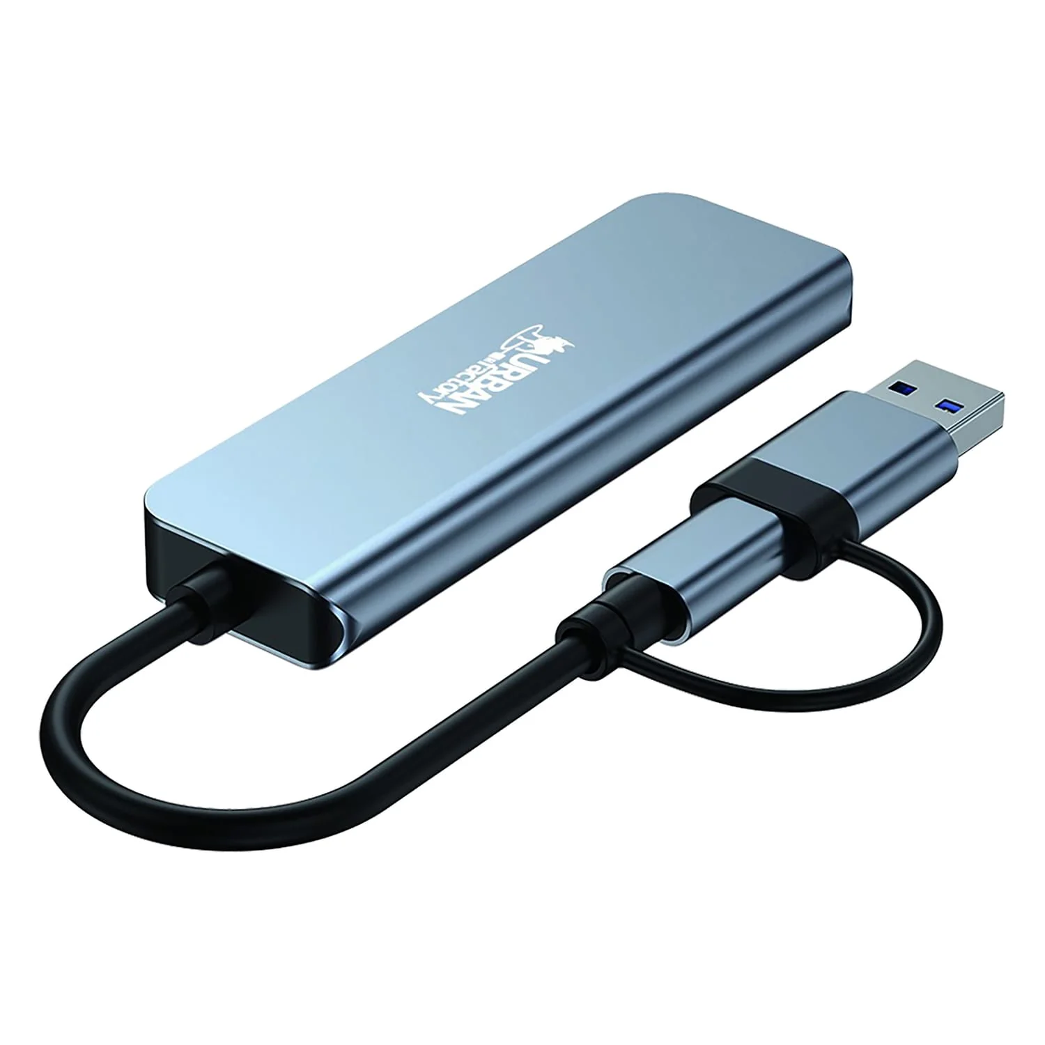 Urban Factory 4-Port MINEE Dual USB-A/USB-C Hub, for Notebooks, Tablets, and Smartphones - Image 4