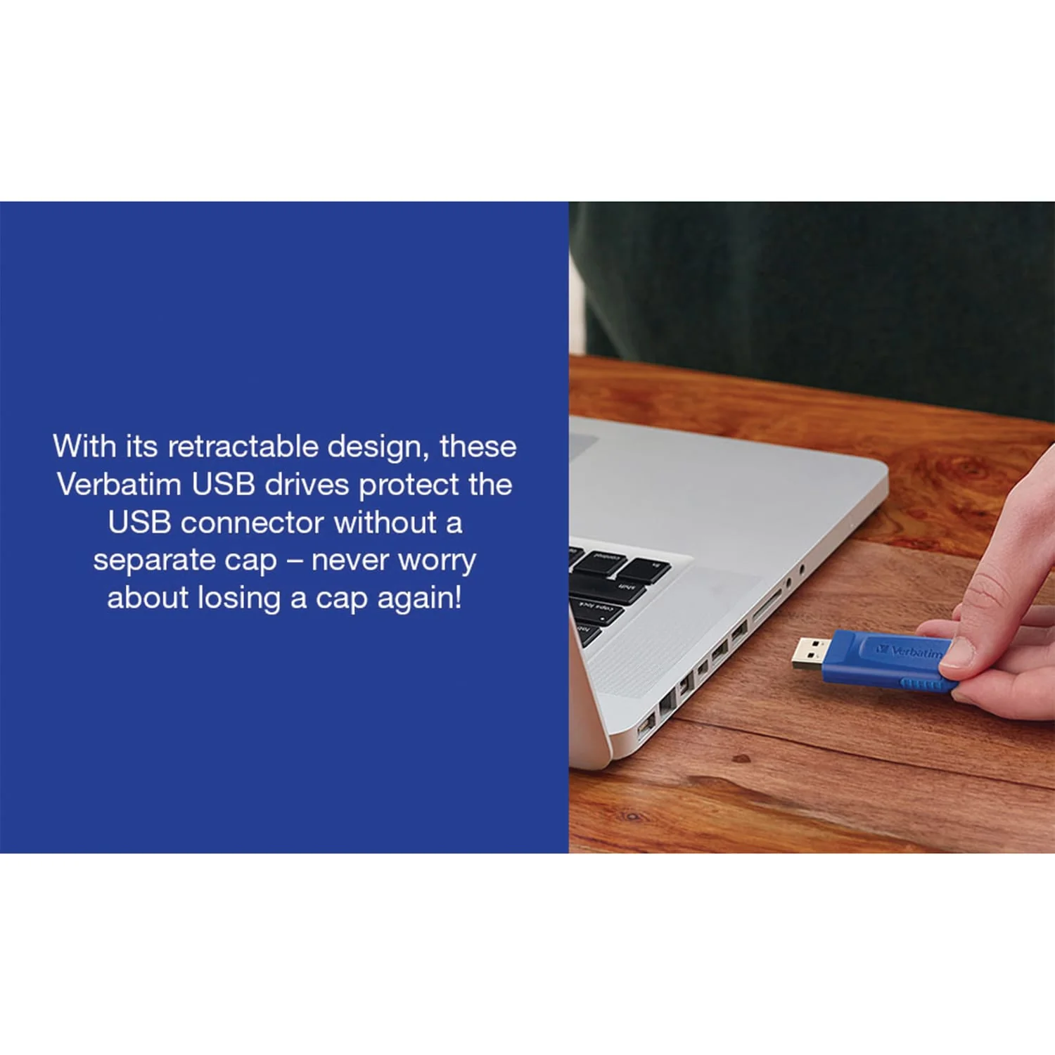 Verbatim 8-GB USB Flash Drive, 5 Count, Blue - Image 3