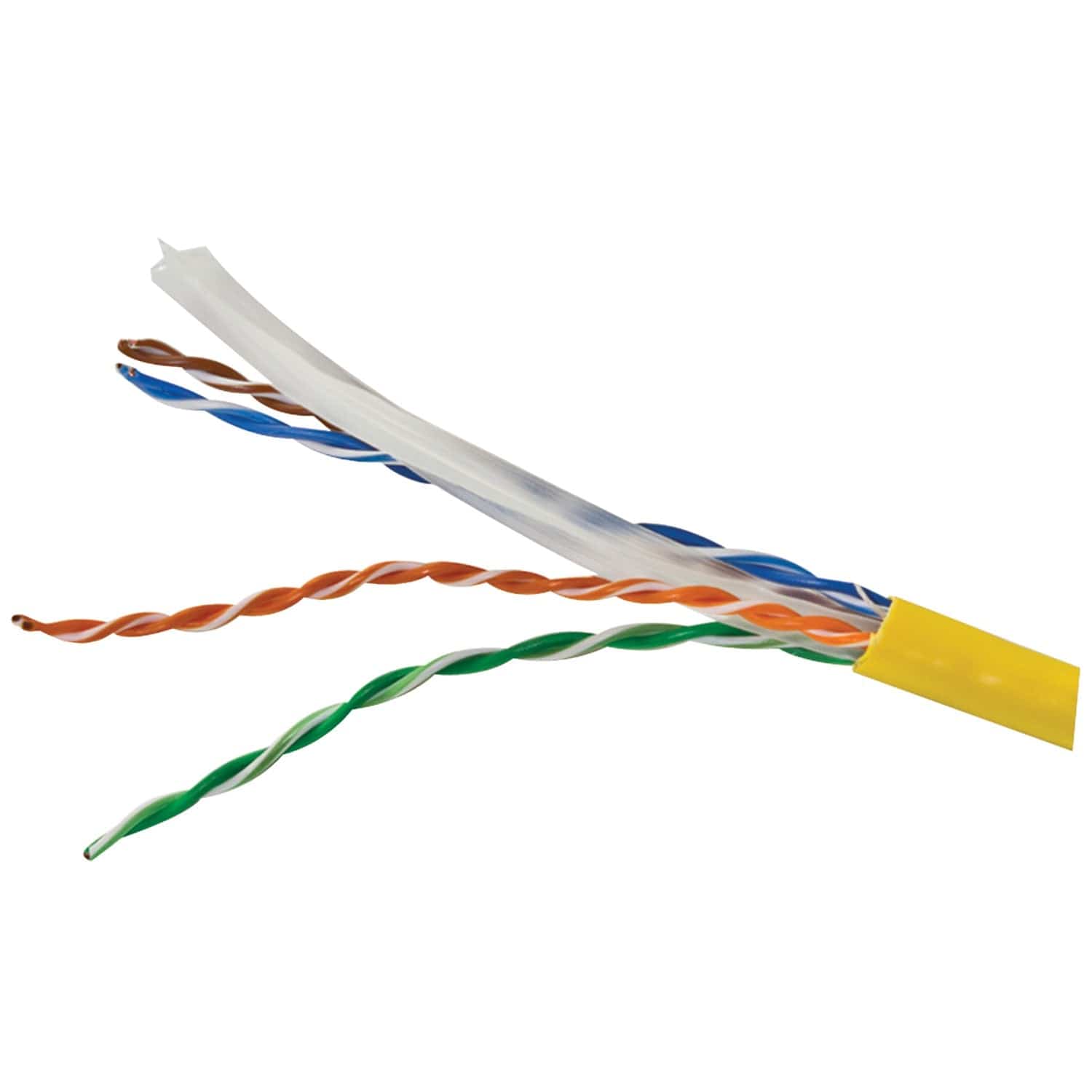 Vericom CAT-6 U/UTP Solid Riser CMR Cable, 1000 Ft., Yellow