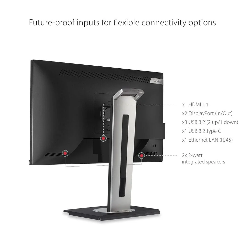 ViewSonic 24" Ergonomic IPS Designed for Surface Monitor - Certified Refurbished - Image 9