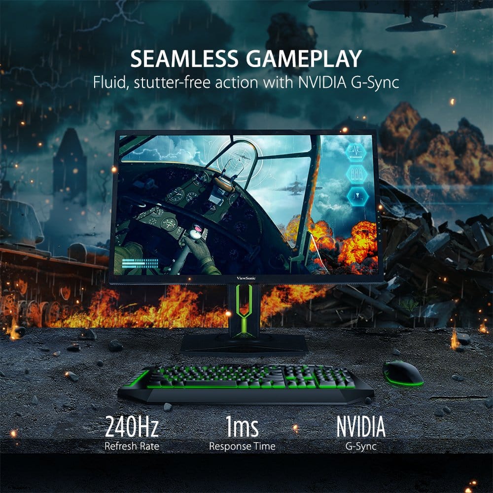 ViewSonic 25" 1080p 240Hz 1ms Gsync Gaming IPS Monitor - Image 6