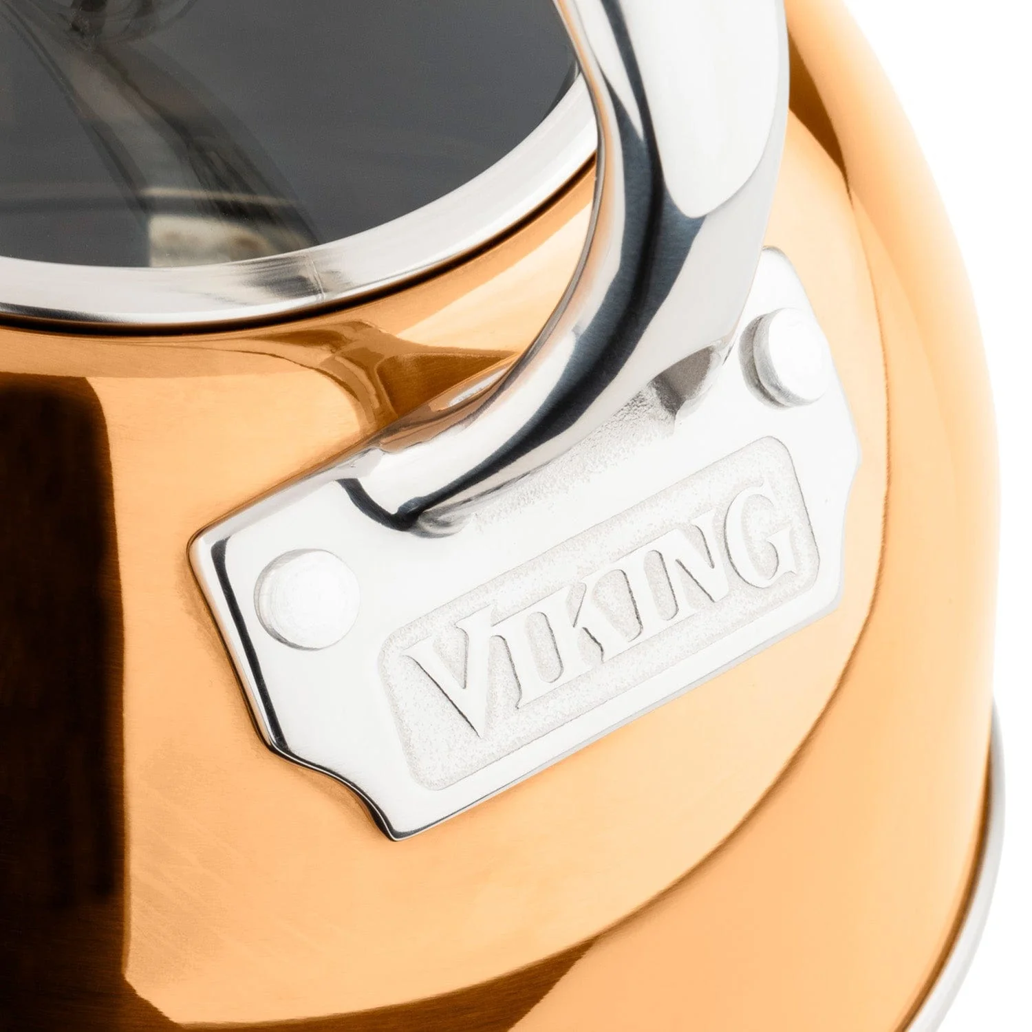 Viking 2.6-qt Stainless Steel Whistling Kettle with 3-Ply Base, Rose Gold - Image 3