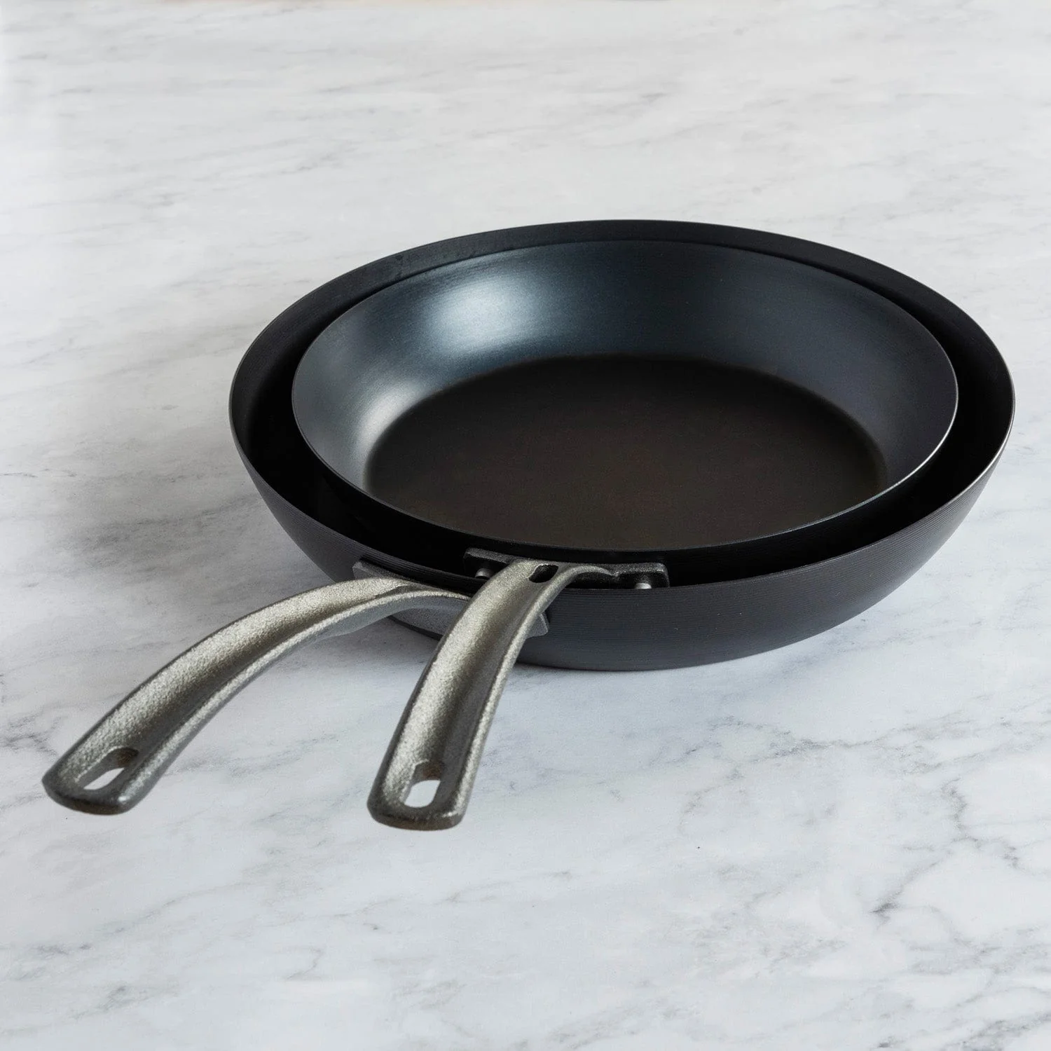 Viking 2-pc Blue Steel Fry Pan Set, 10" & 12" - Image 2