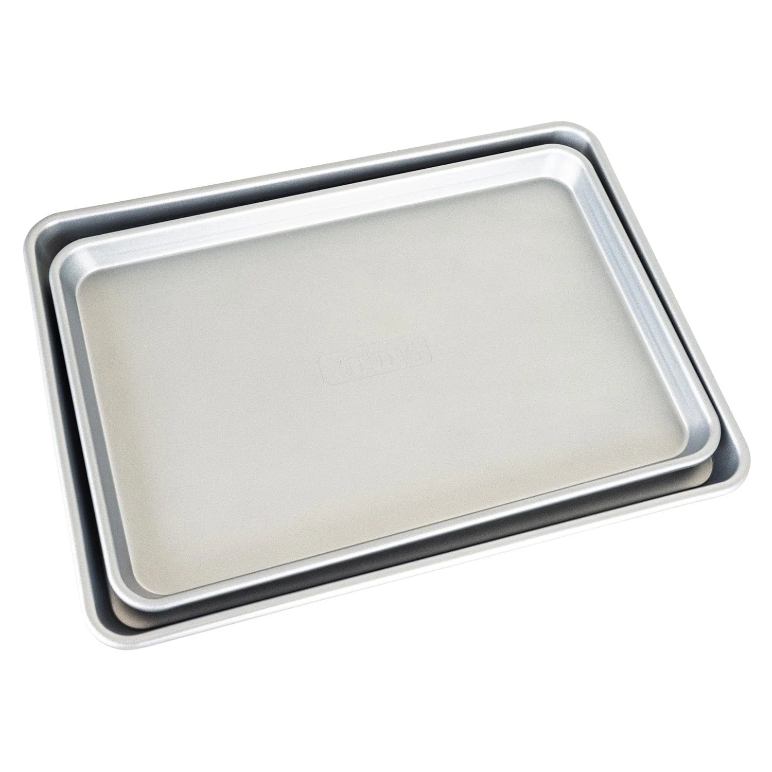 Viking 2-pc Nonstick Baking Sheet Set, Large & Medium, 0.8mm Gauge, Aluminized Steel - Image 2
