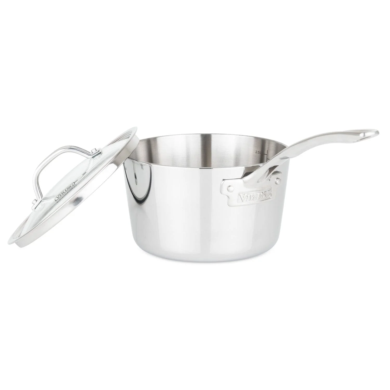 Viking Contemporary 3-Ply 3.4-Qt. Sauce Pan, Mirror Finish - Image 2