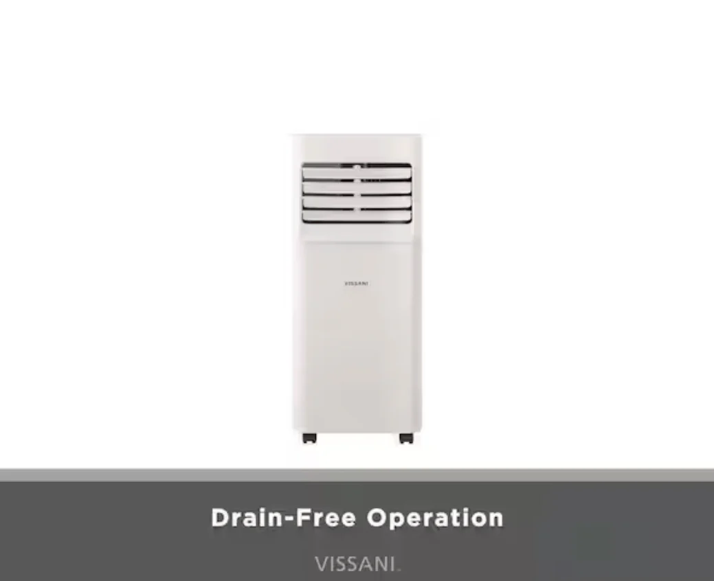Vissani 5000 BTU 115V 3-in-1 Portable Air Conditioner with Dehumidifier and Remote for Rooms up to 150 sq. ft., White - Certified Refurbished - Image 9