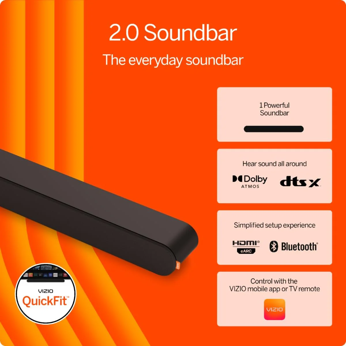 Vizio 30" 2.0 Channel Dolby Atmos Soundbar - Certified Refurbished - Image 6
